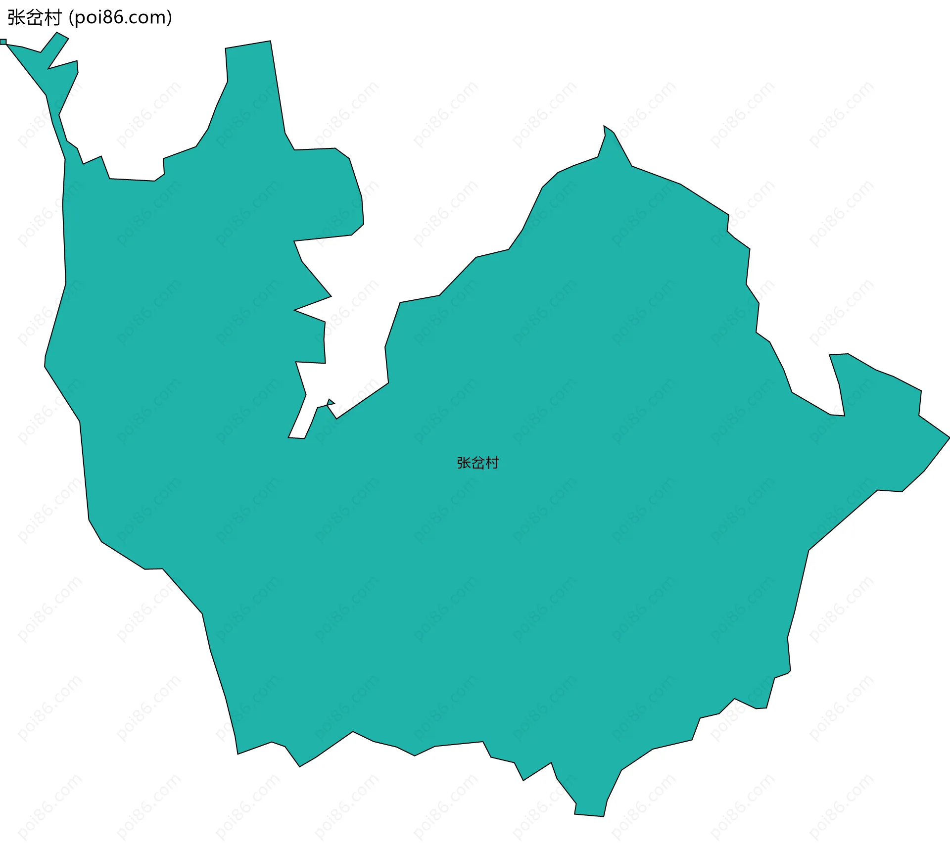 张岔村边界地图