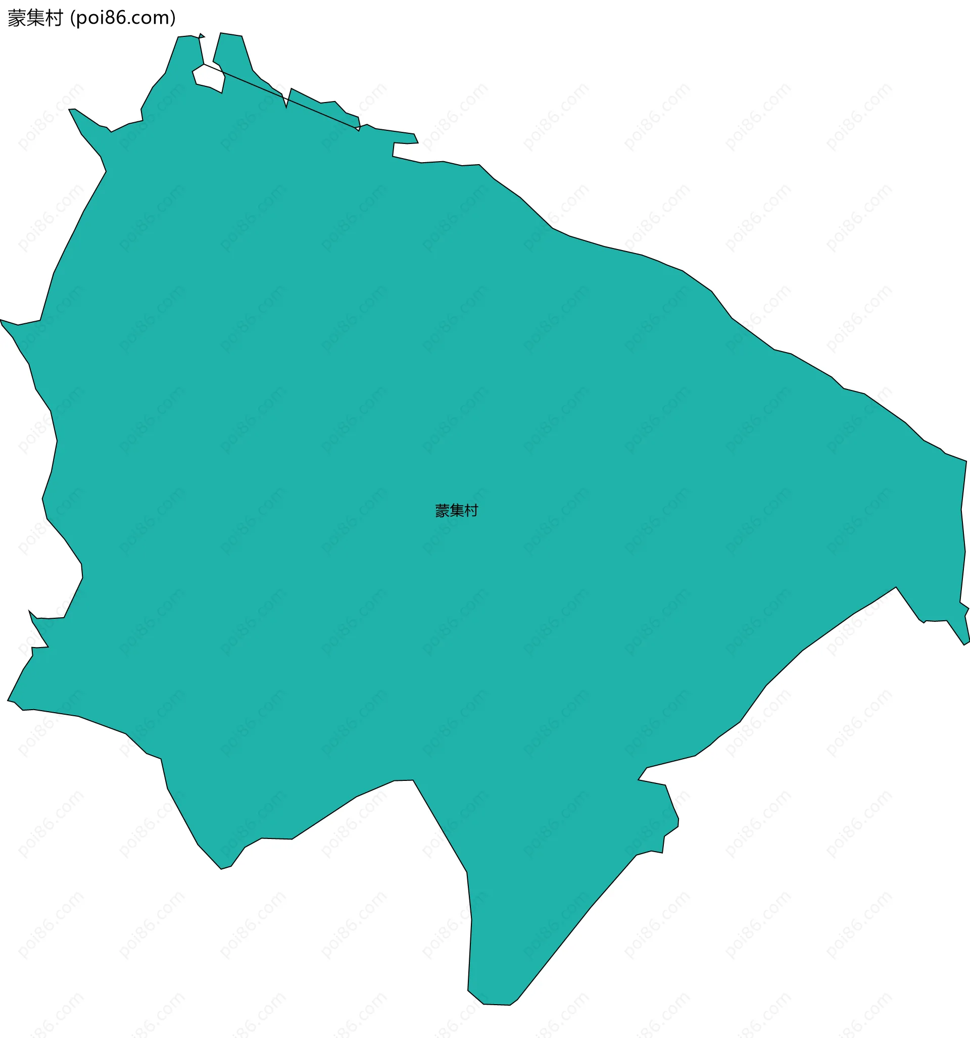 蒙集村边界地图