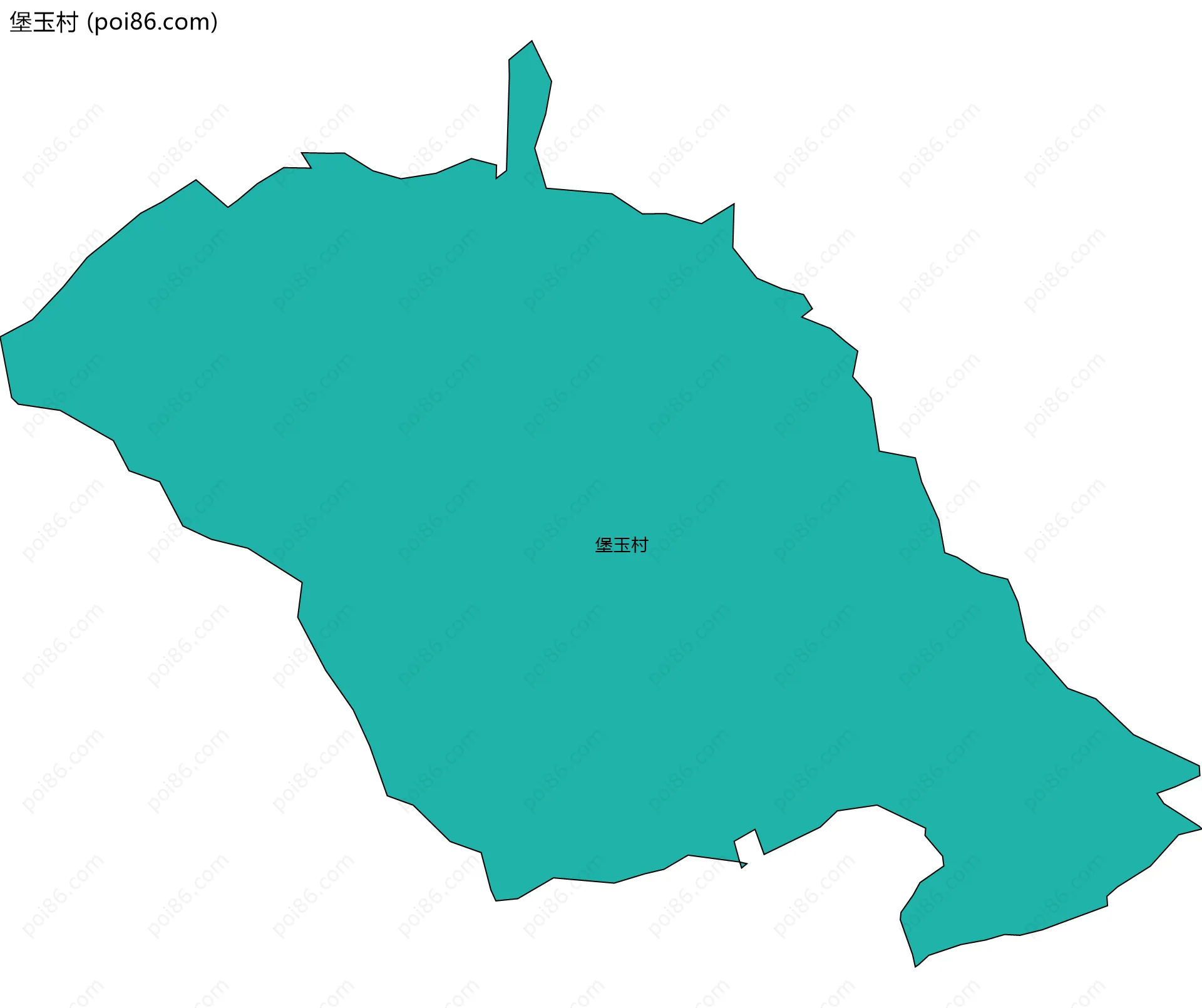 堡玉村边界地图