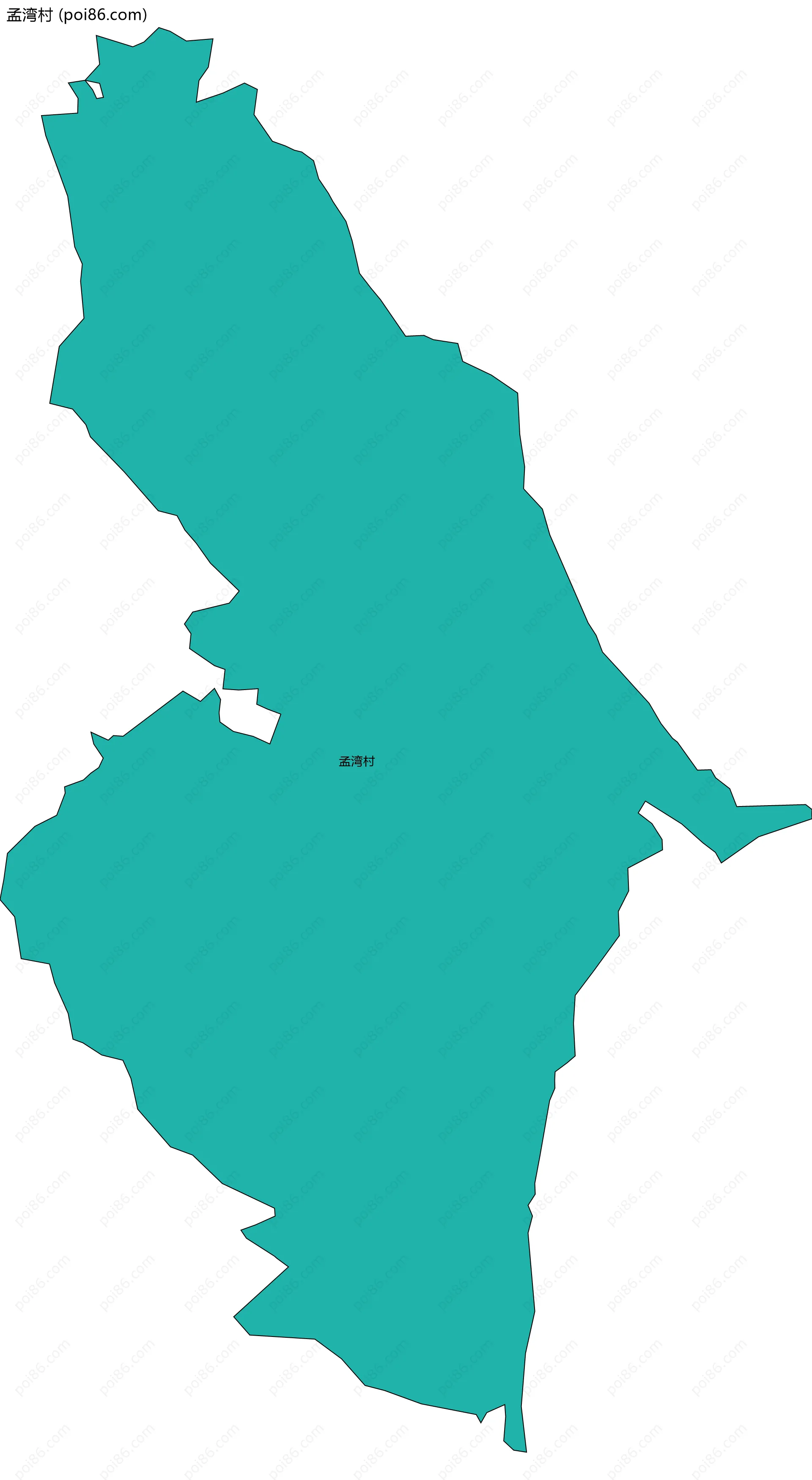 孟湾村边界地图