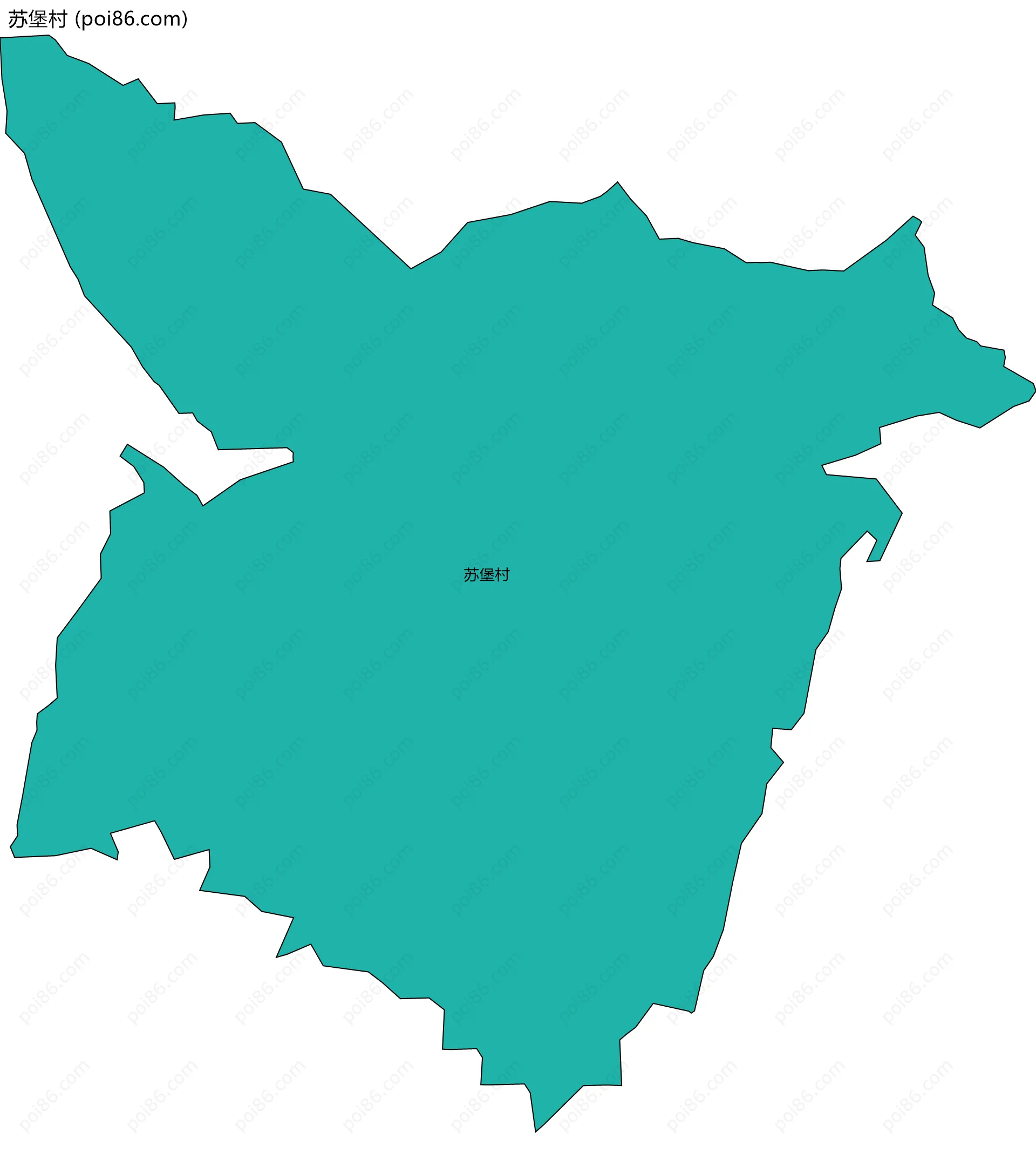 苏堡村边界地图