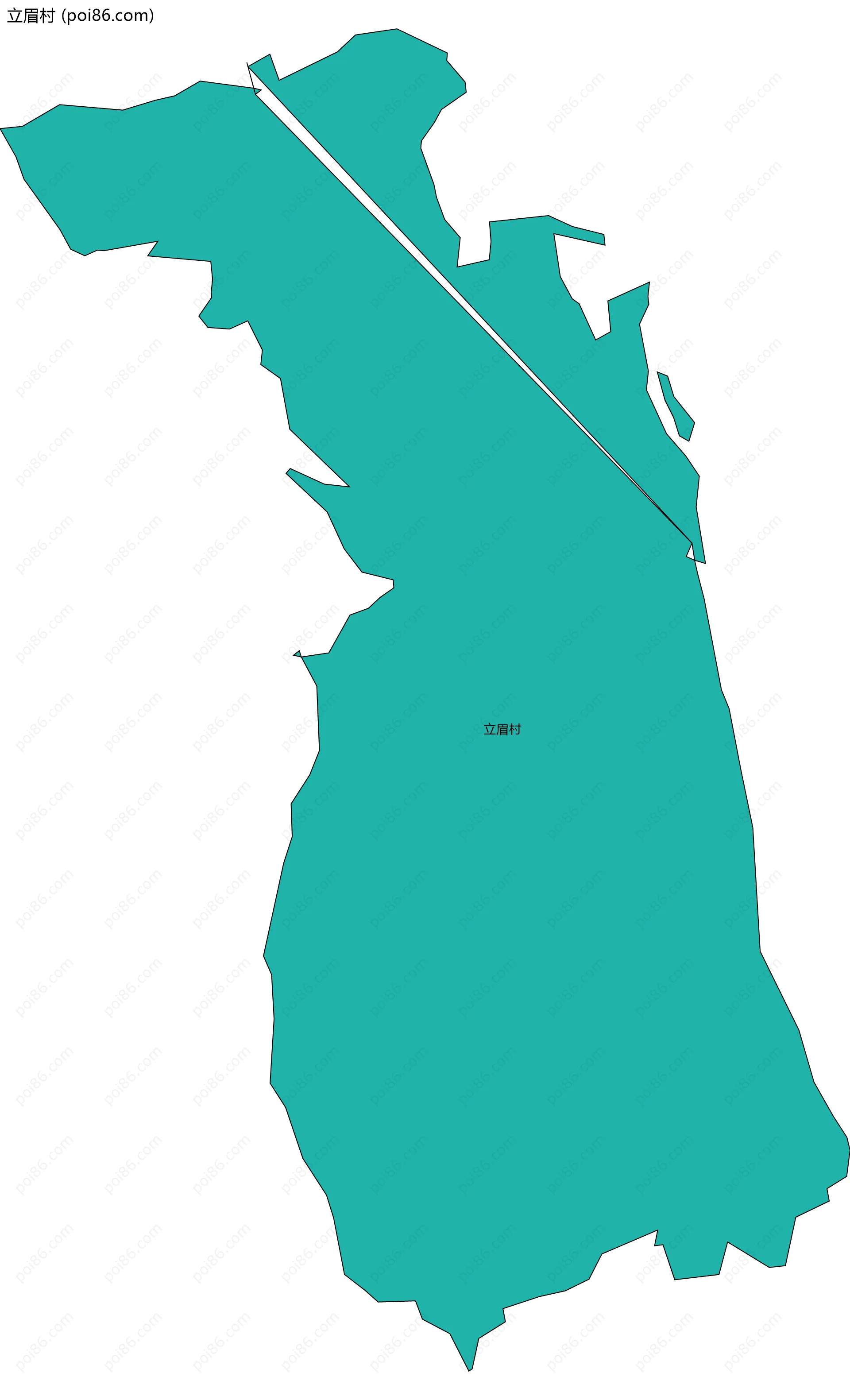 立眉村边界地图