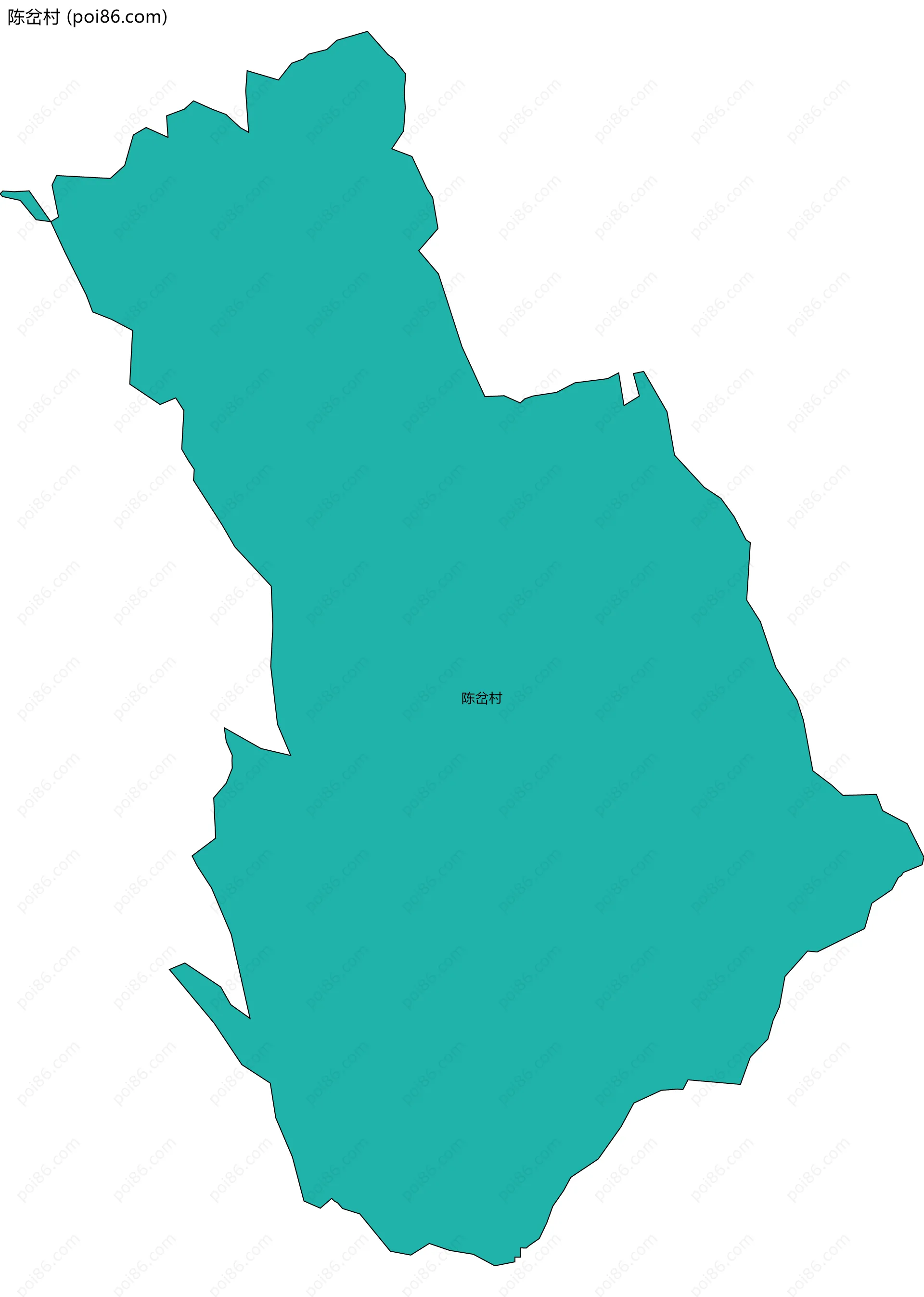 陈岔村边界地图