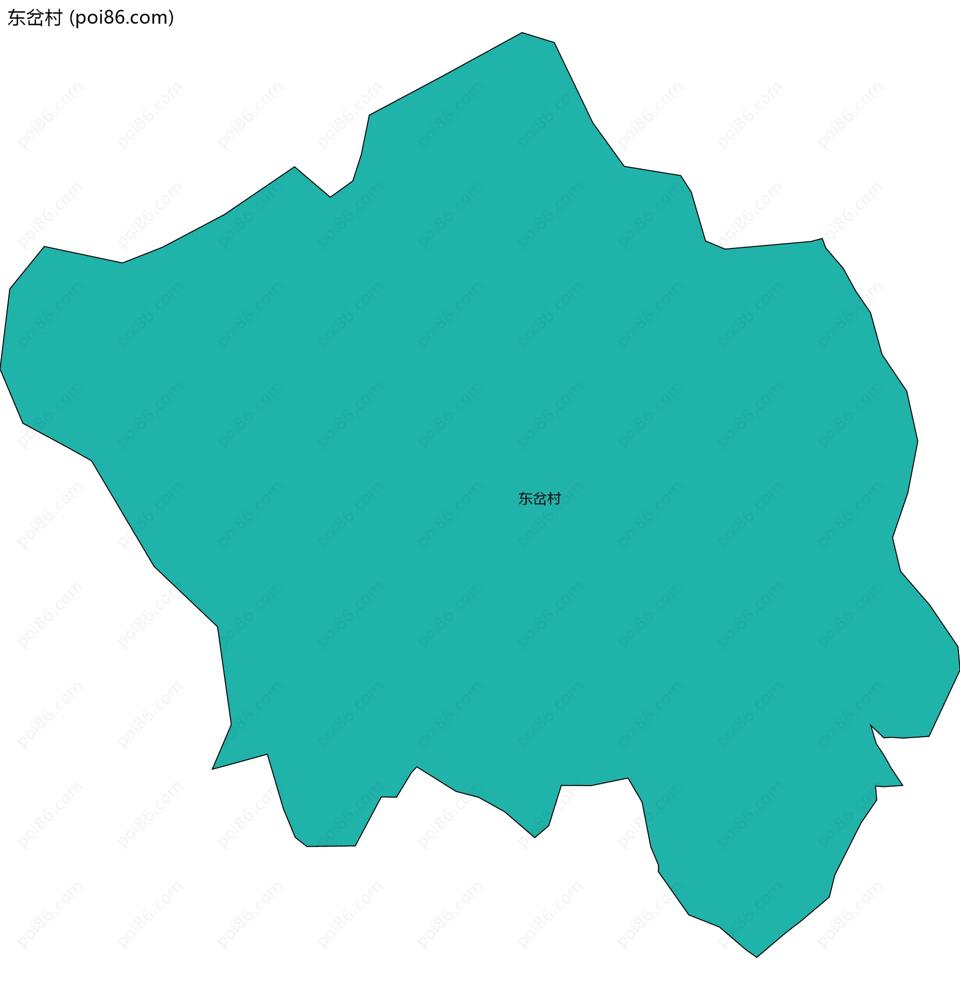 东岔村边界地图