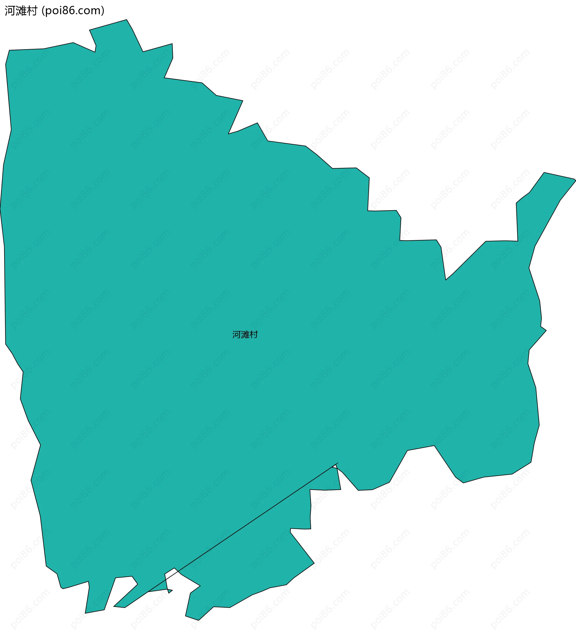 河滩村边界地图