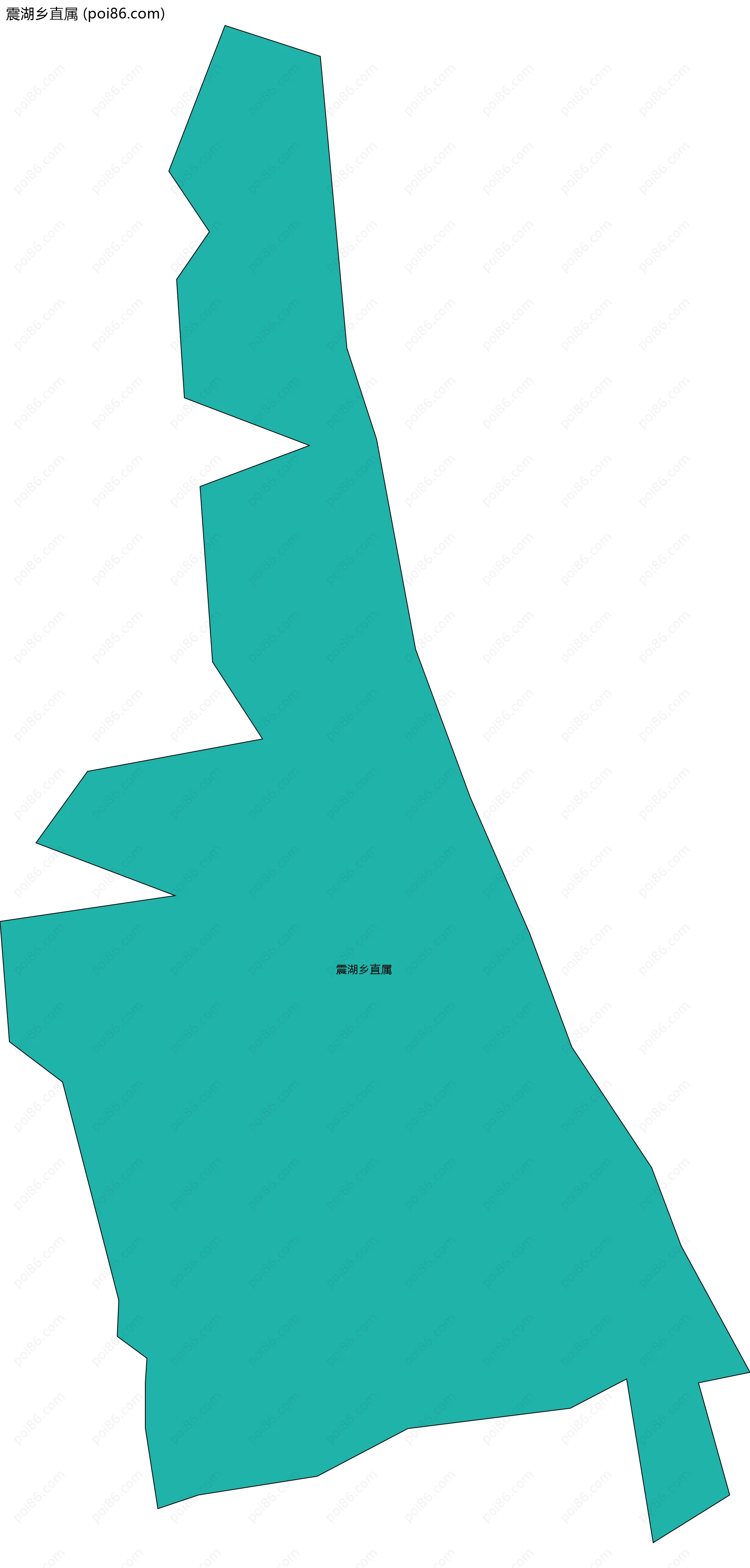 震湖乡直属边界地图