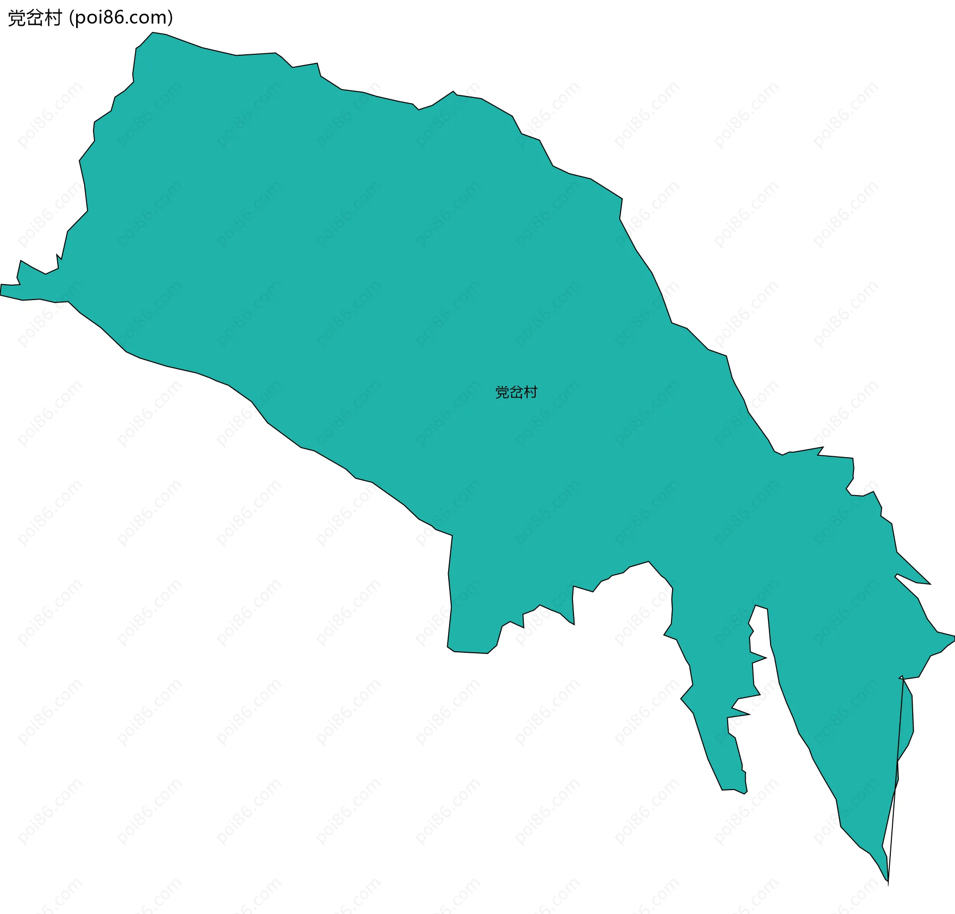 党岔村边界地图