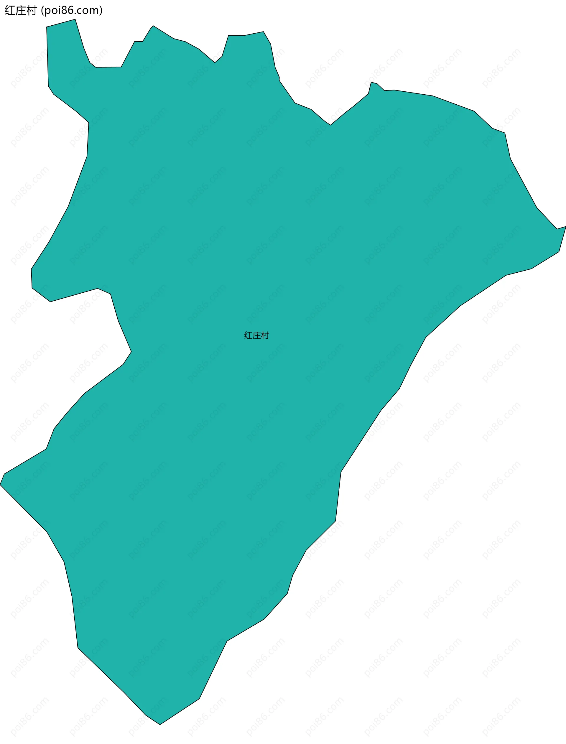 红庄村边界地图