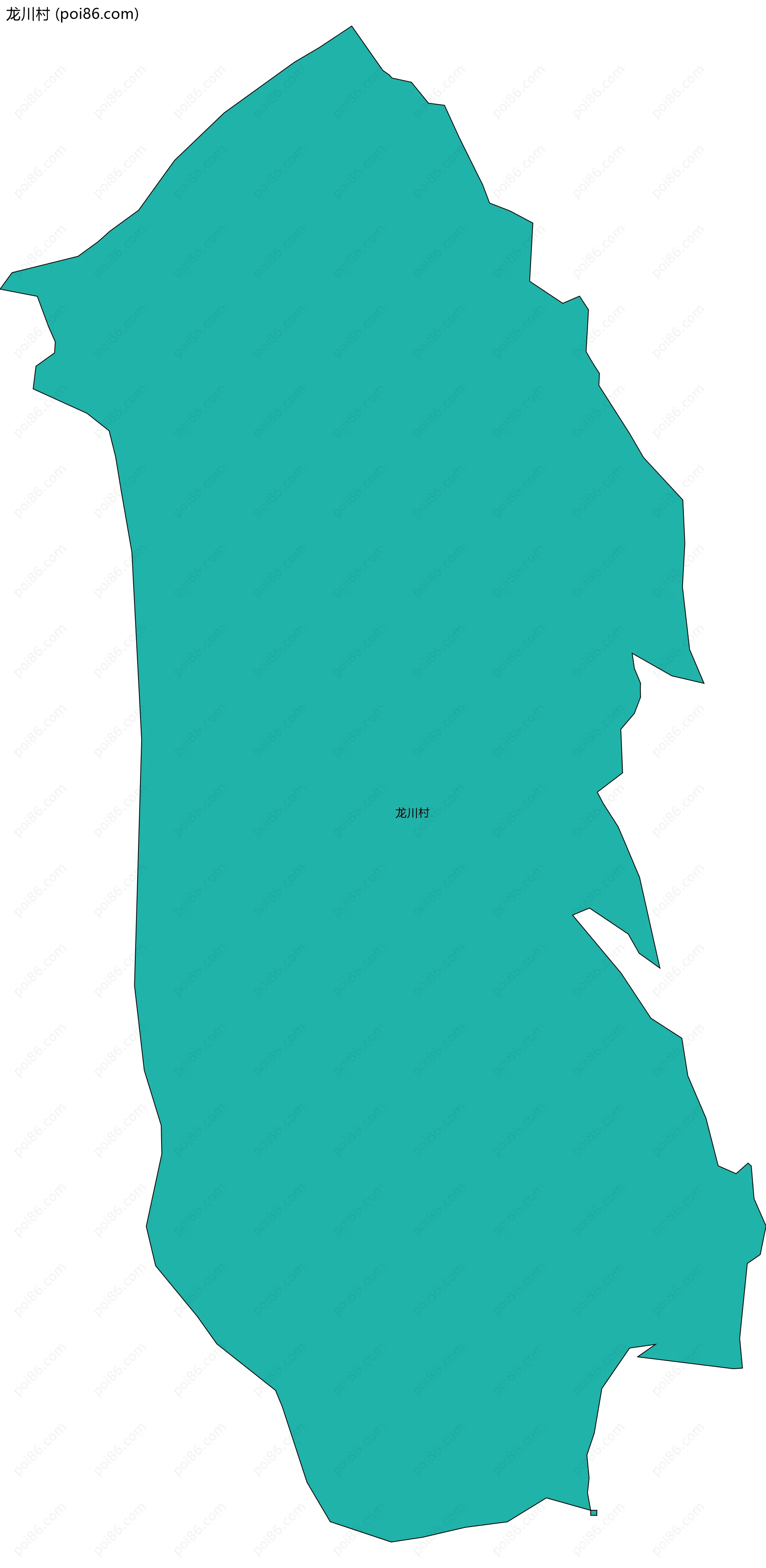 龙川村边界地图