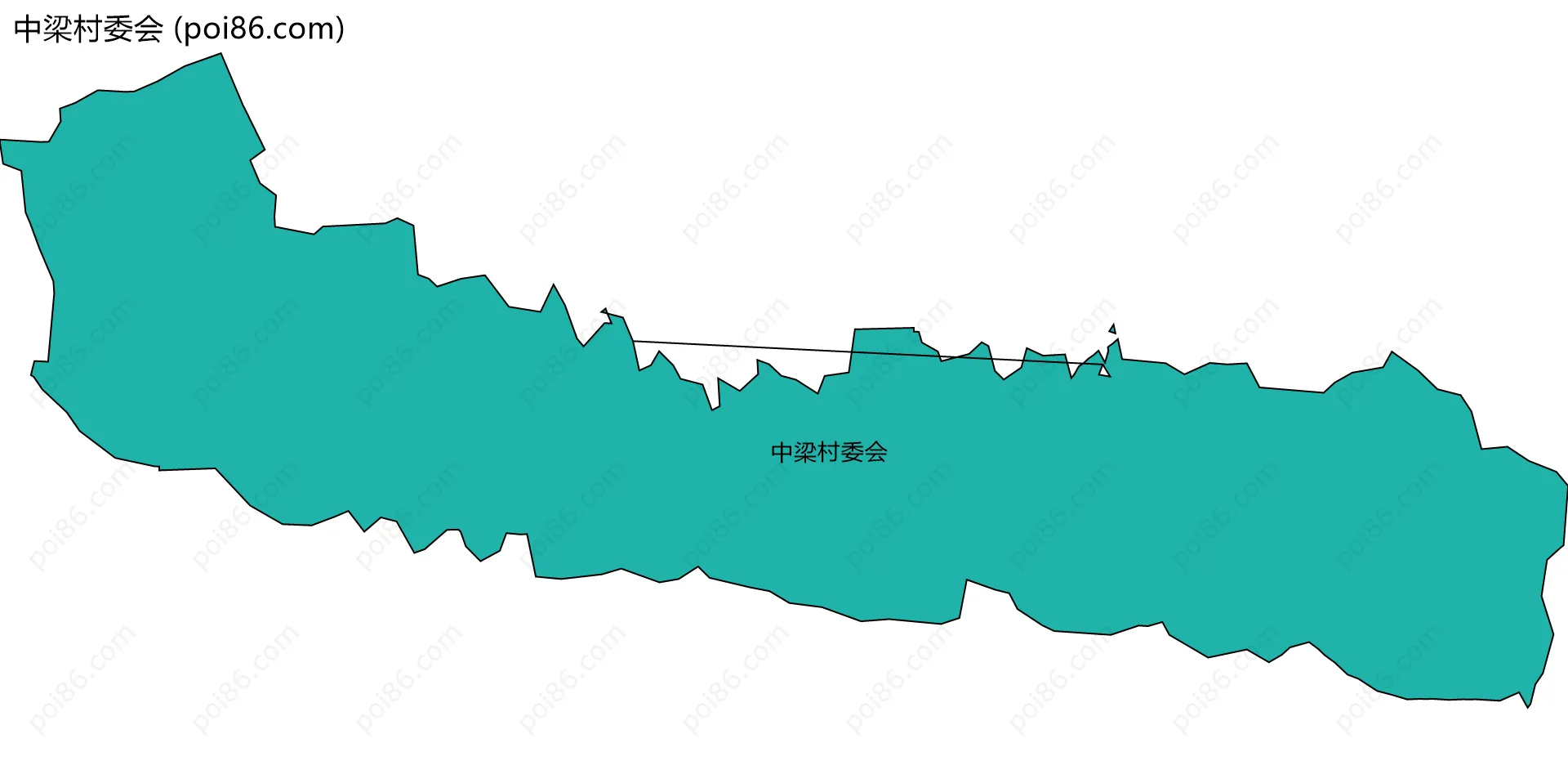 中梁村委会边界地图