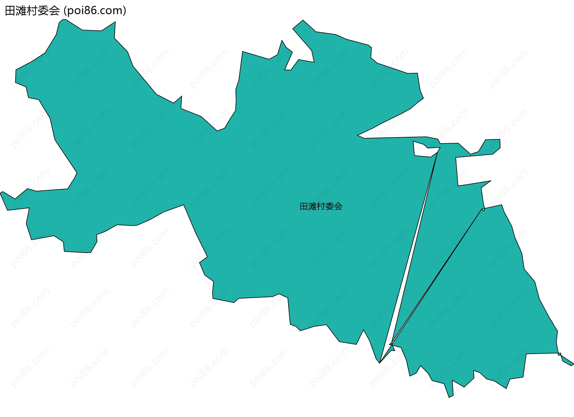 田滩村委会边界地图