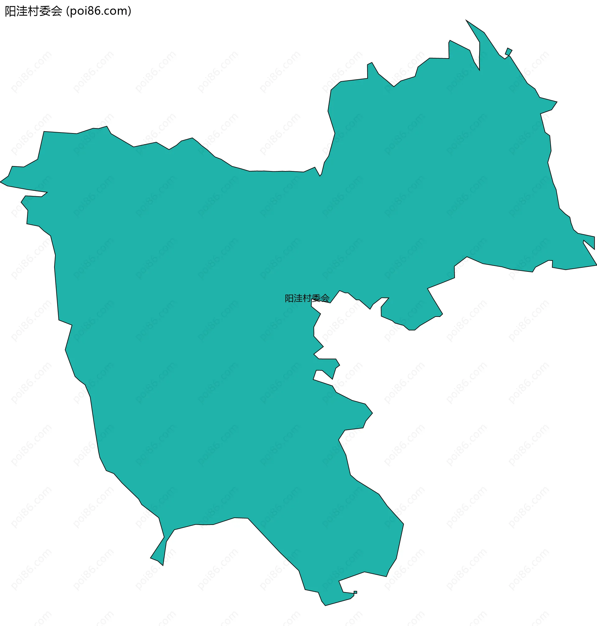 阳洼村委会边界地图