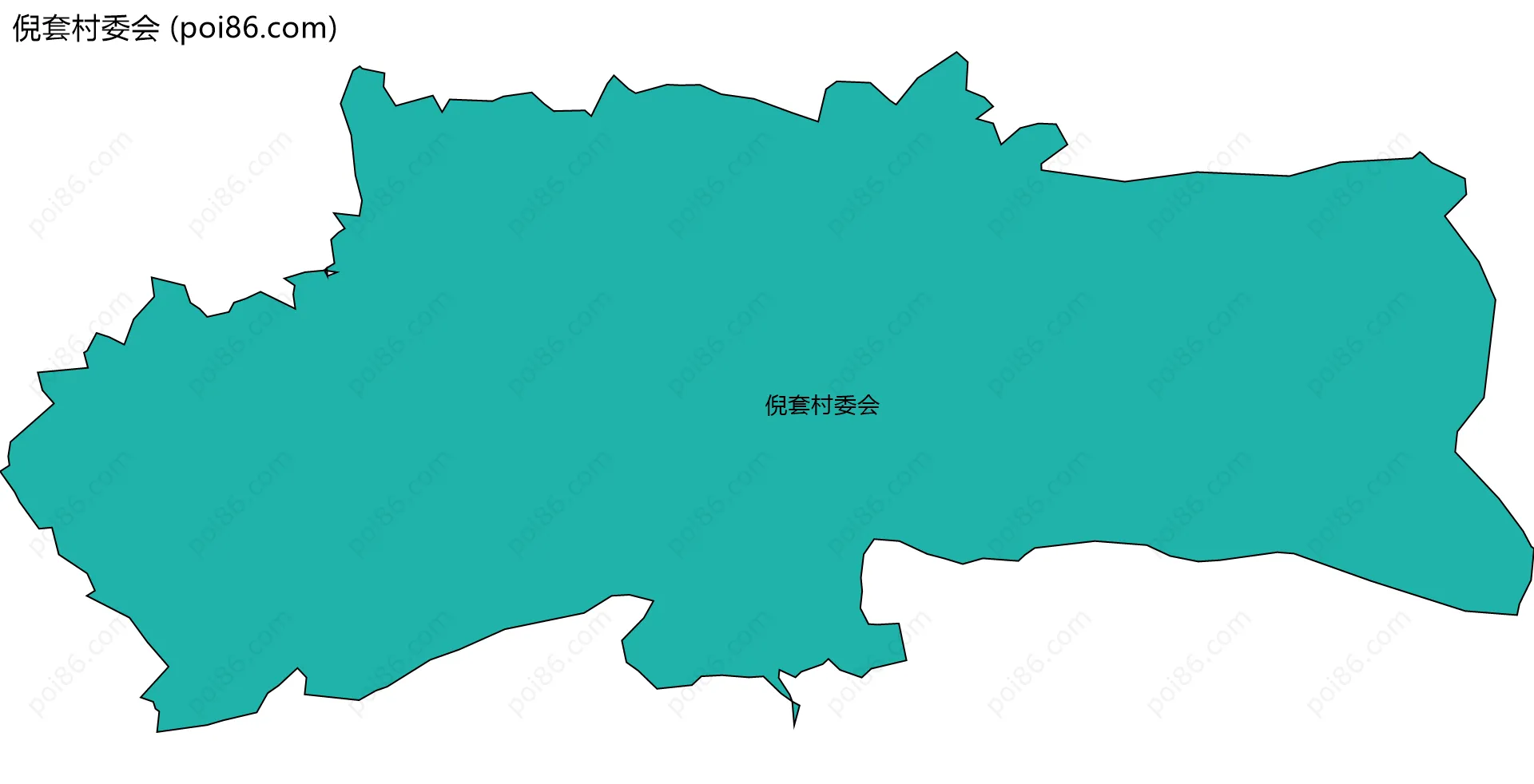 倪套村委会边界地图