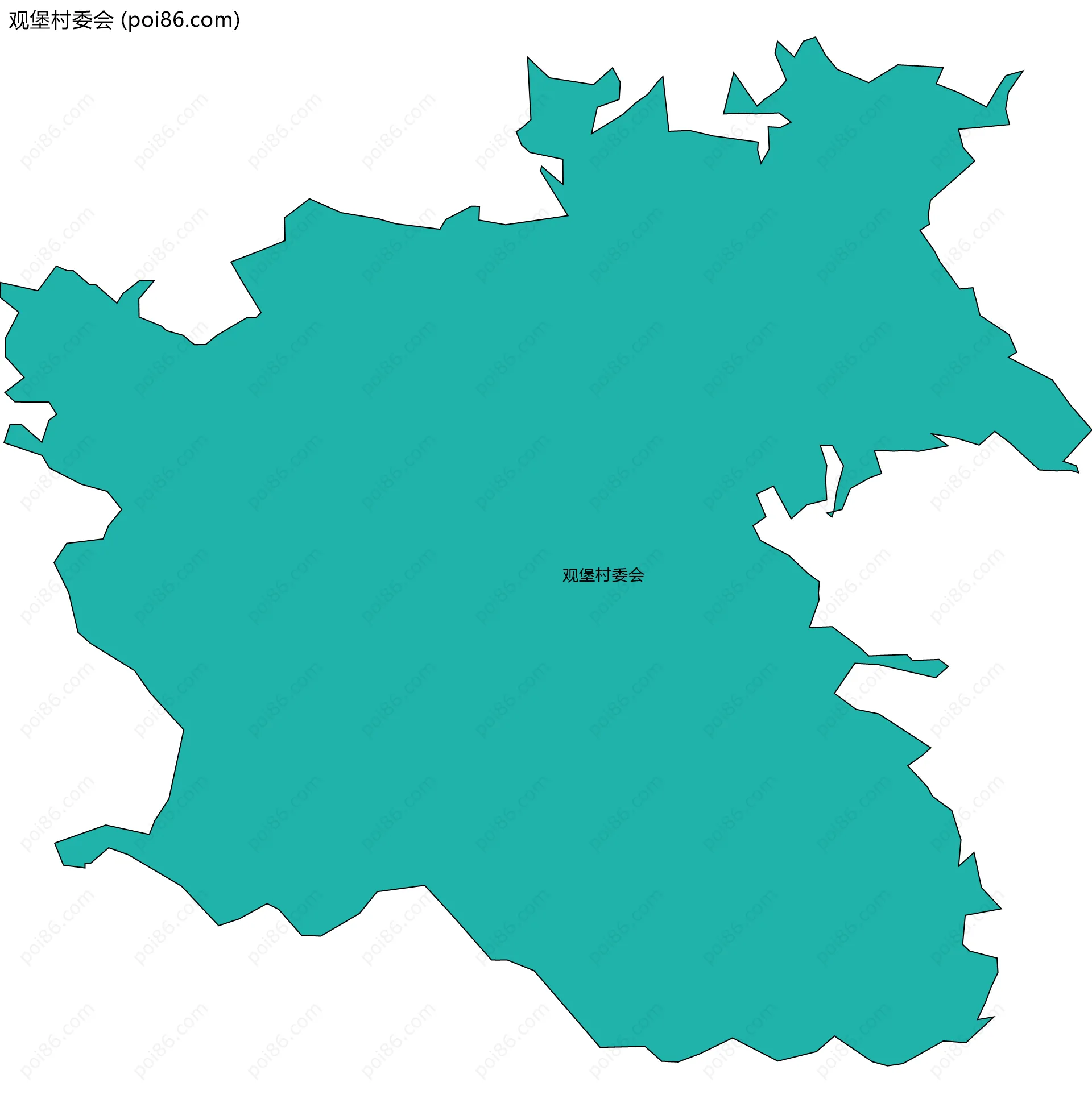 观堡村委会边界地图