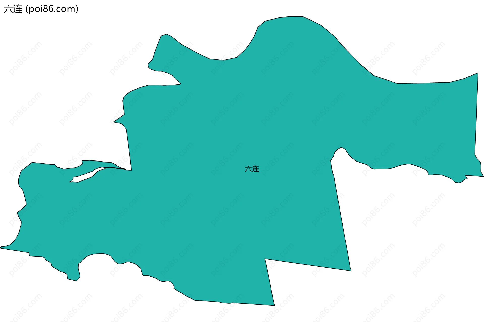 六连边界地图