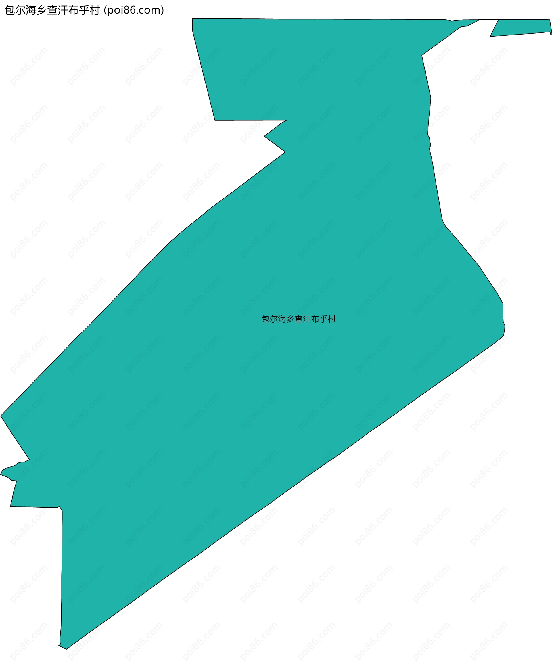 包尔海乡查汗布乎村边界地图