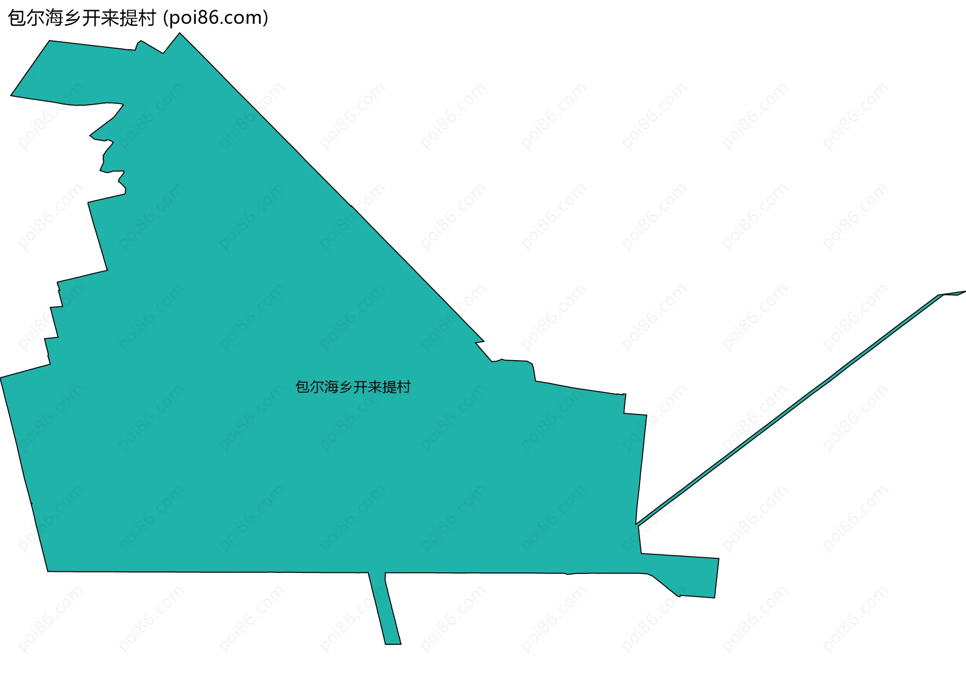 包尔海乡开来提村边界地图