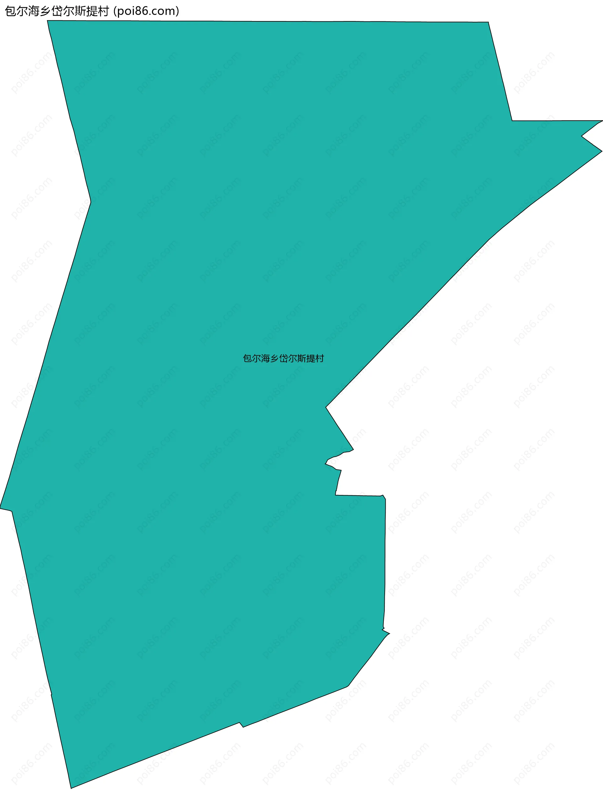 包尔海乡岱尔斯提村边界地图