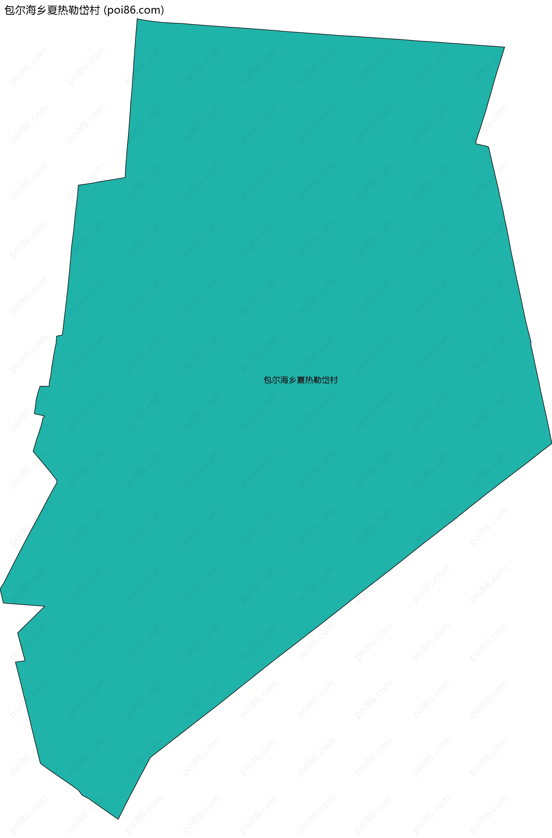 包尔海乡夏热勒岱村边界地图