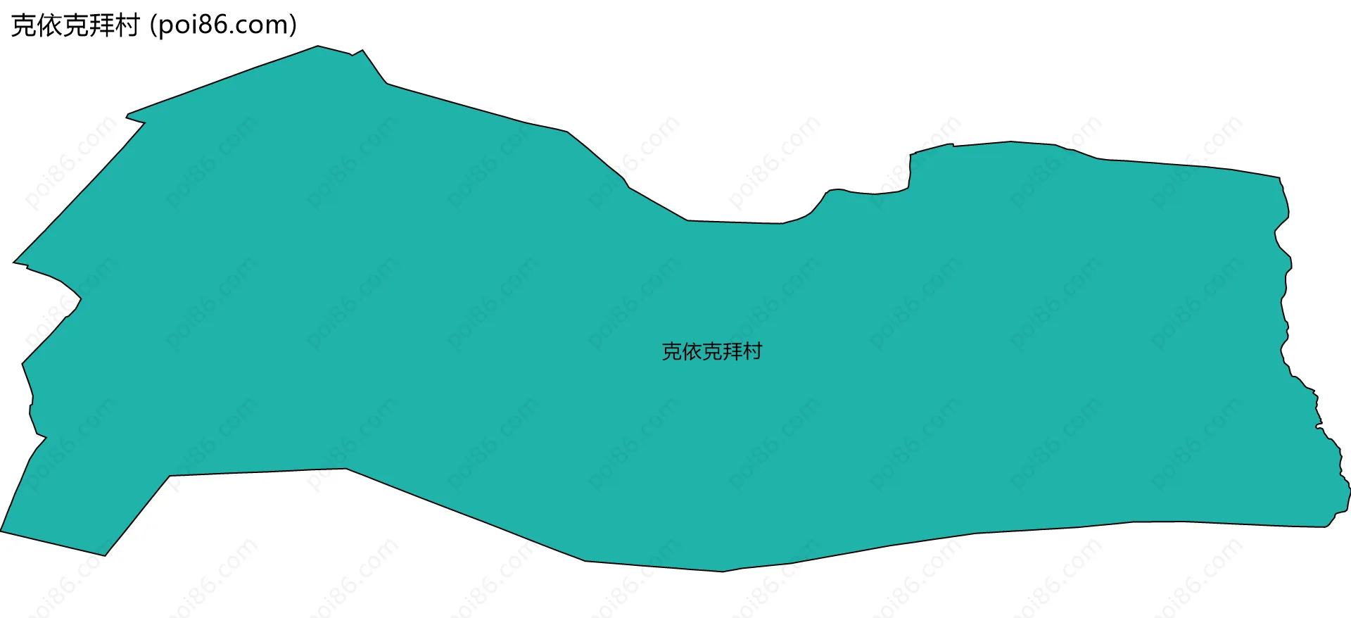 克依克拜村边界地图