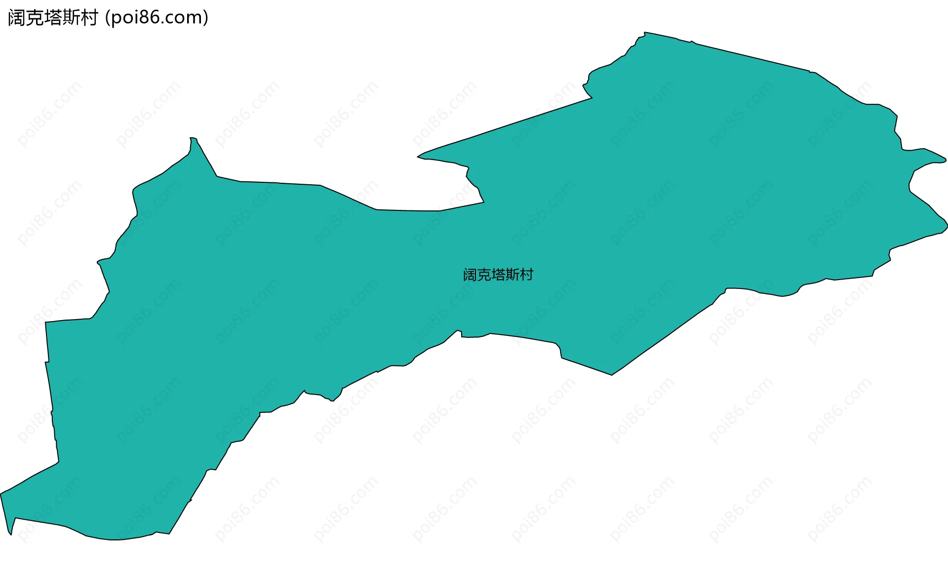 阔克塔斯村边界地图
