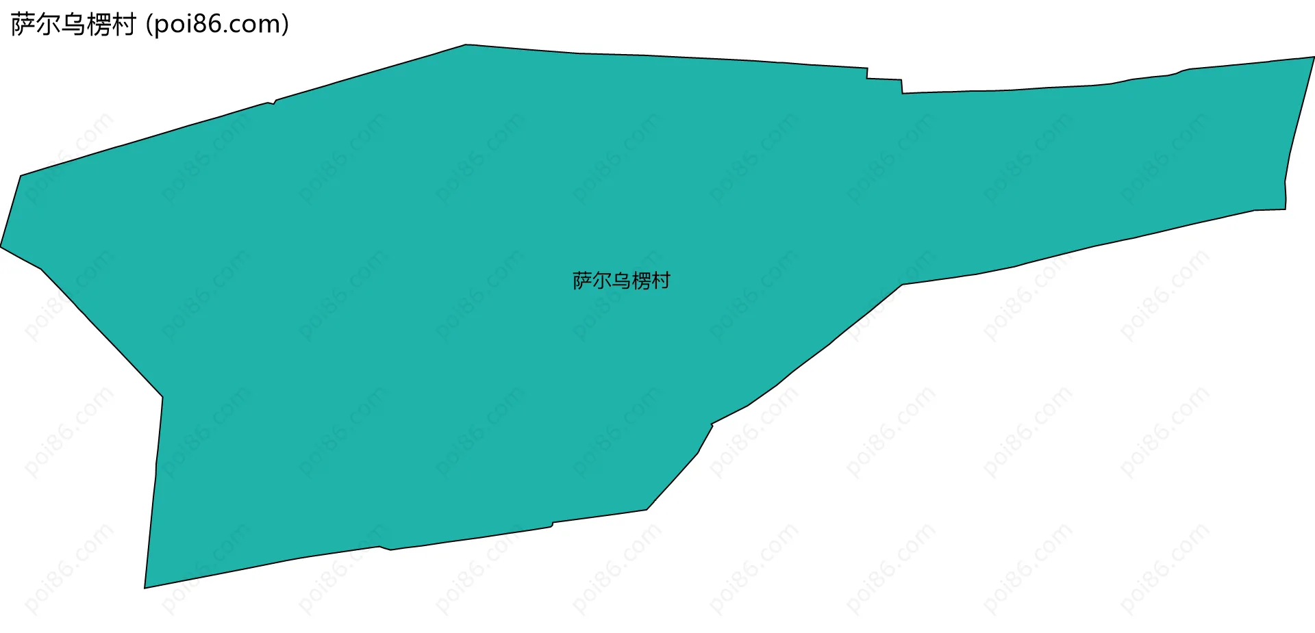 萨尔乌楞村边界地图