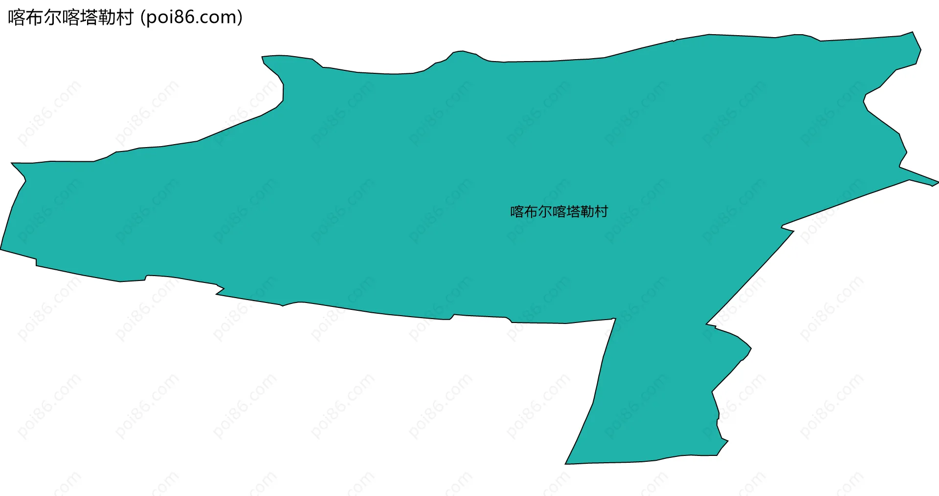 喀布尔喀塔勒村边界地图