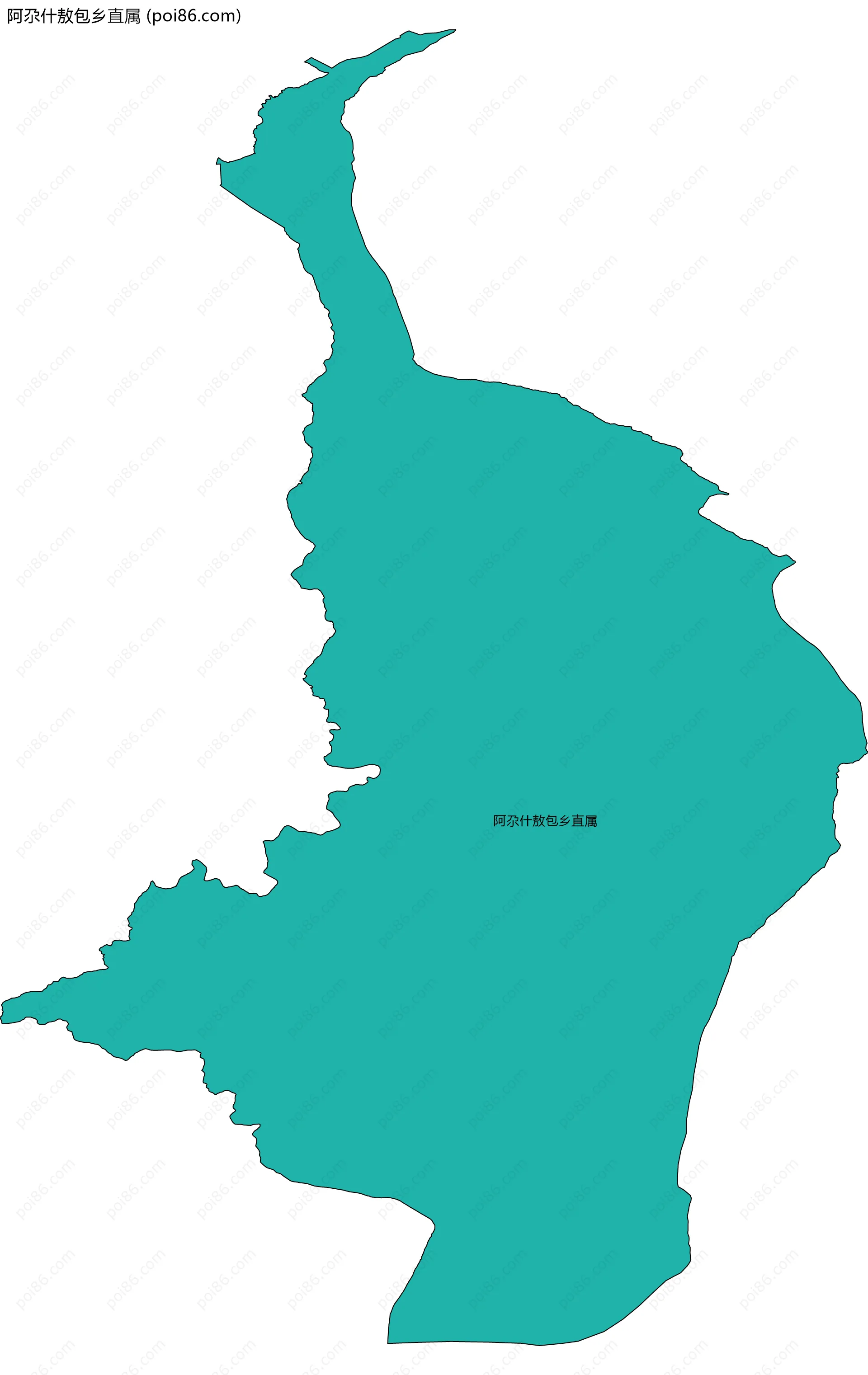 阿尕什敖包乡直属边界地图