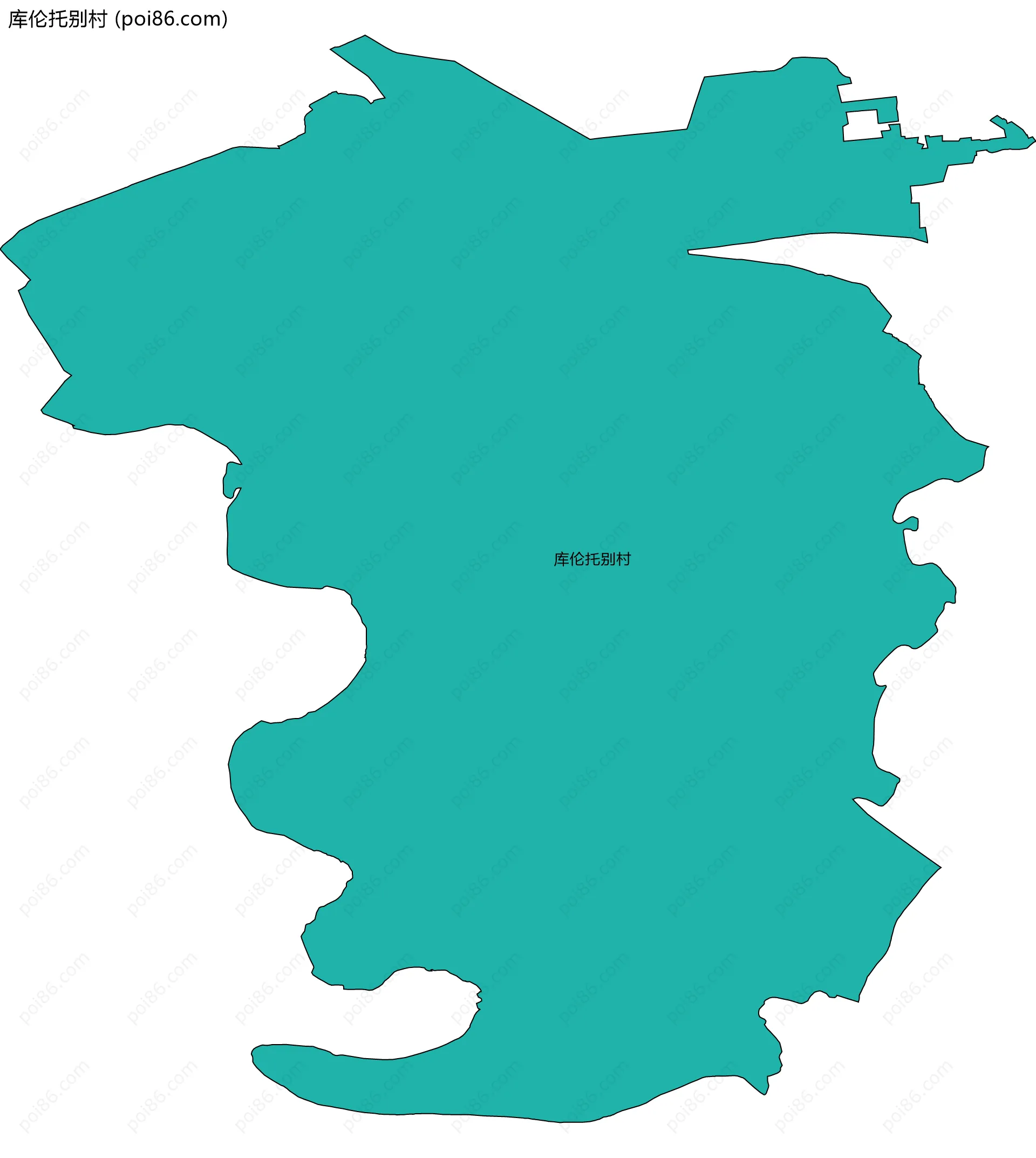 库伦托别村边界地图