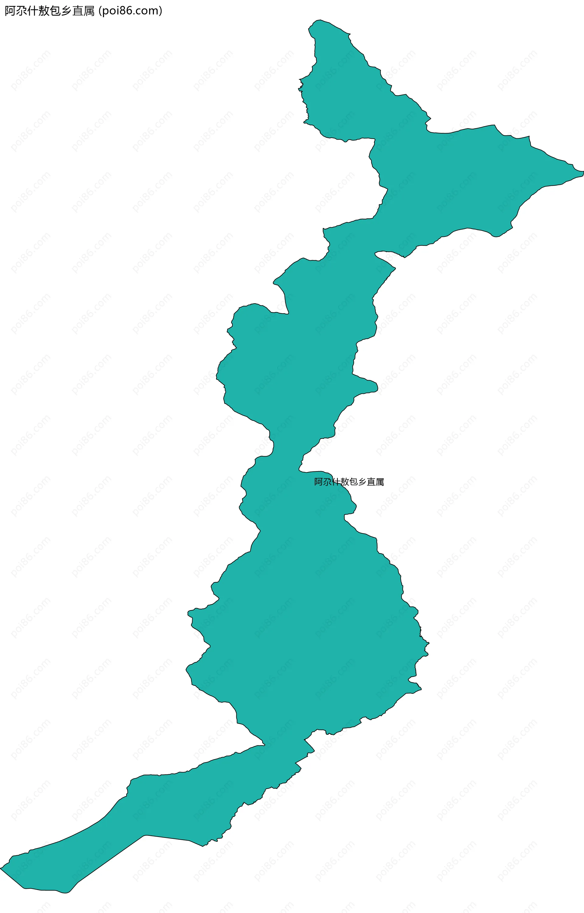 阿尕什敖包乡直属边界地图