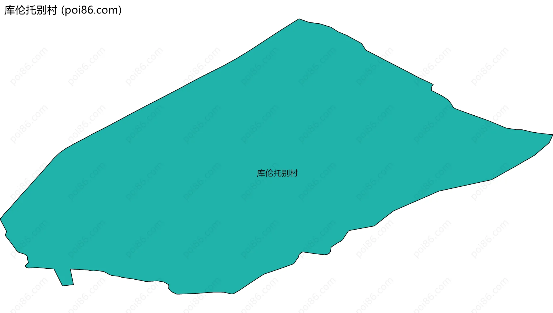 库伦托别村边界地图