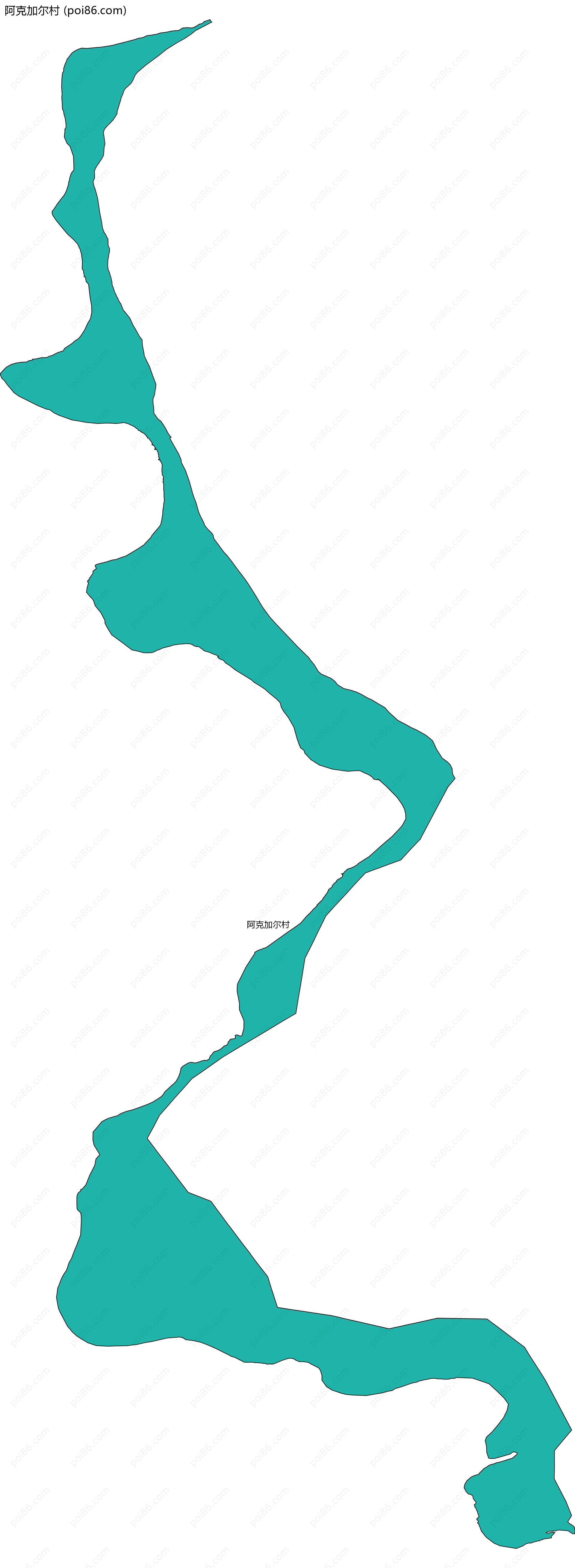 阿克加尔村边界地图