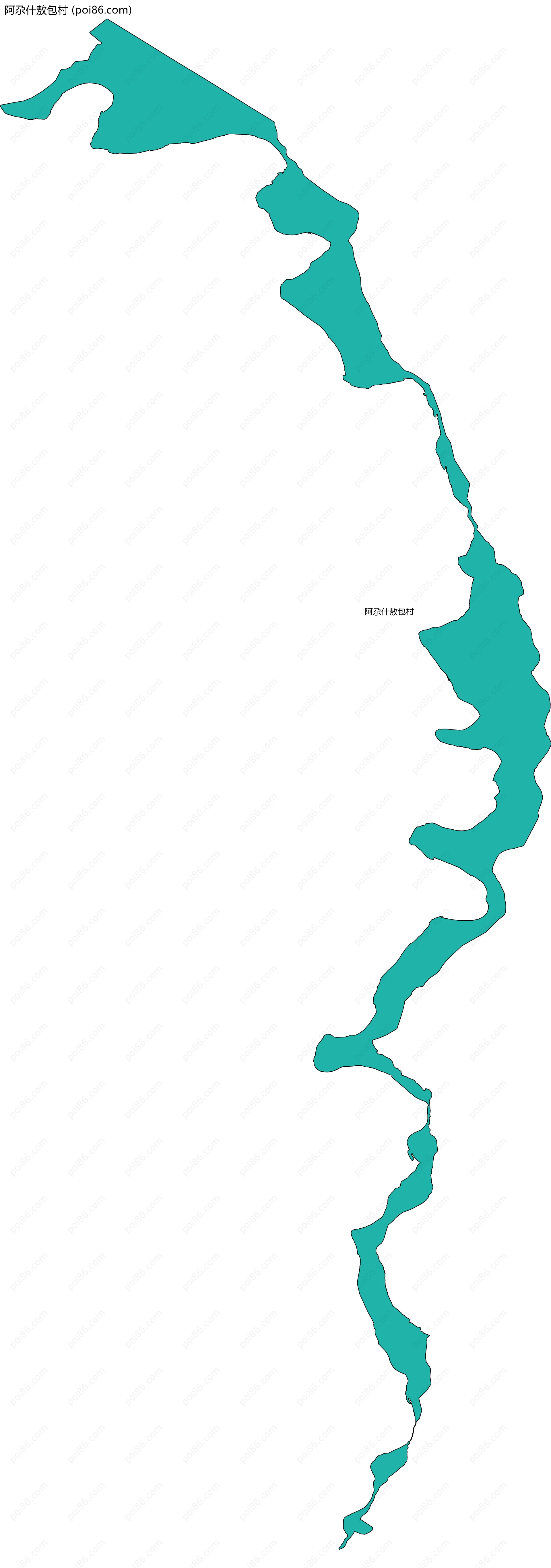 阿尕什敖包村边界地图