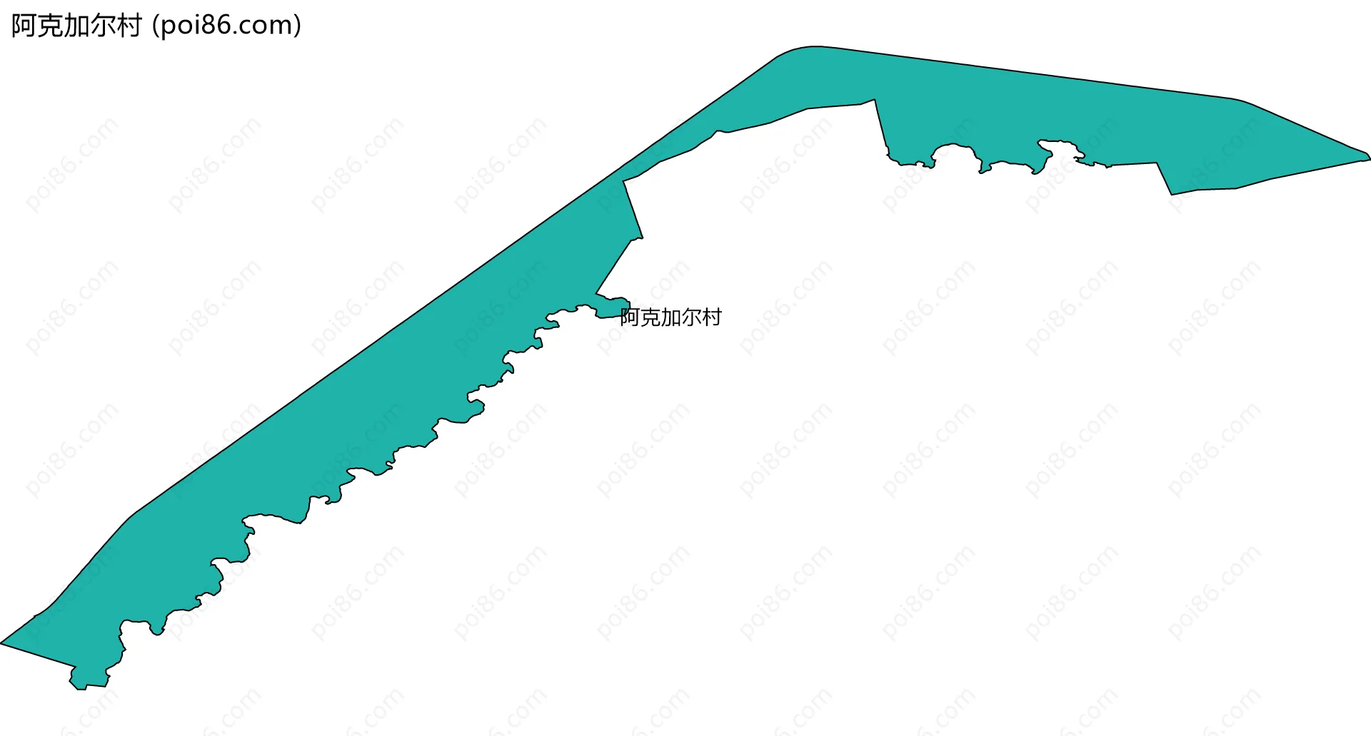 阿克加尔村边界地图