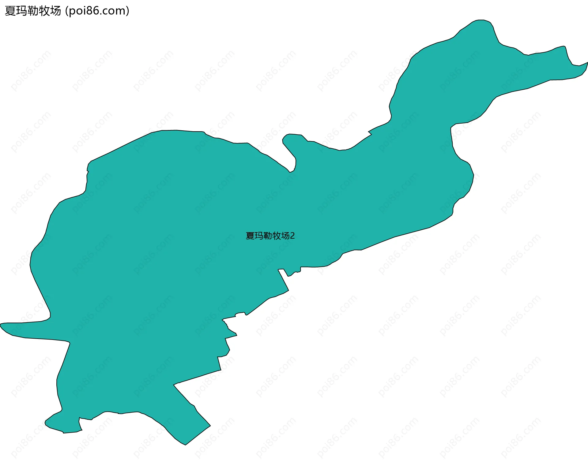 夏玛勒牧场边界地图(五级行政区划)