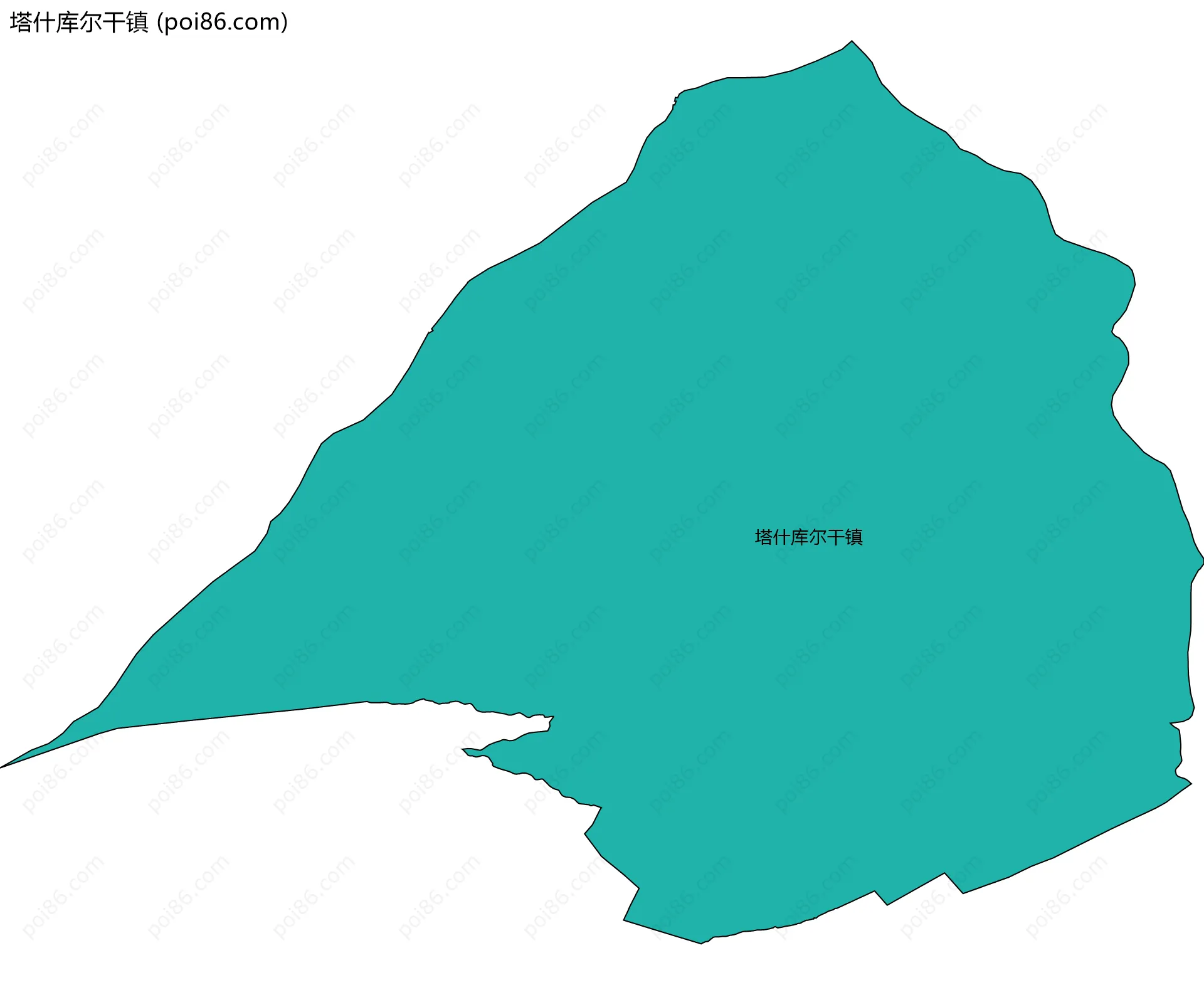 塔什库尔干镇边界地图