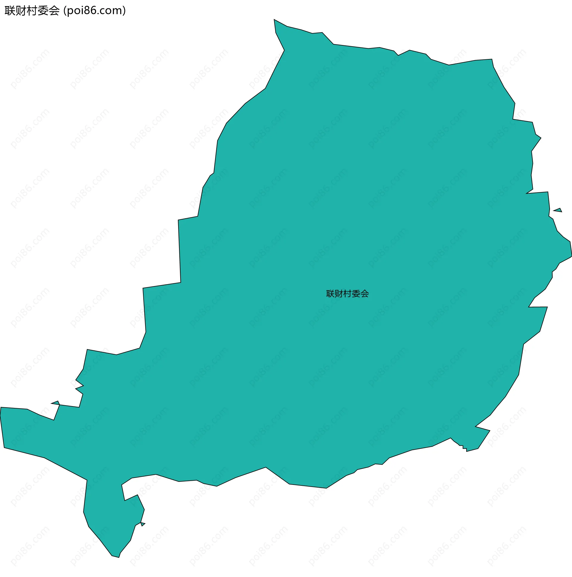 联财村委会边界地图