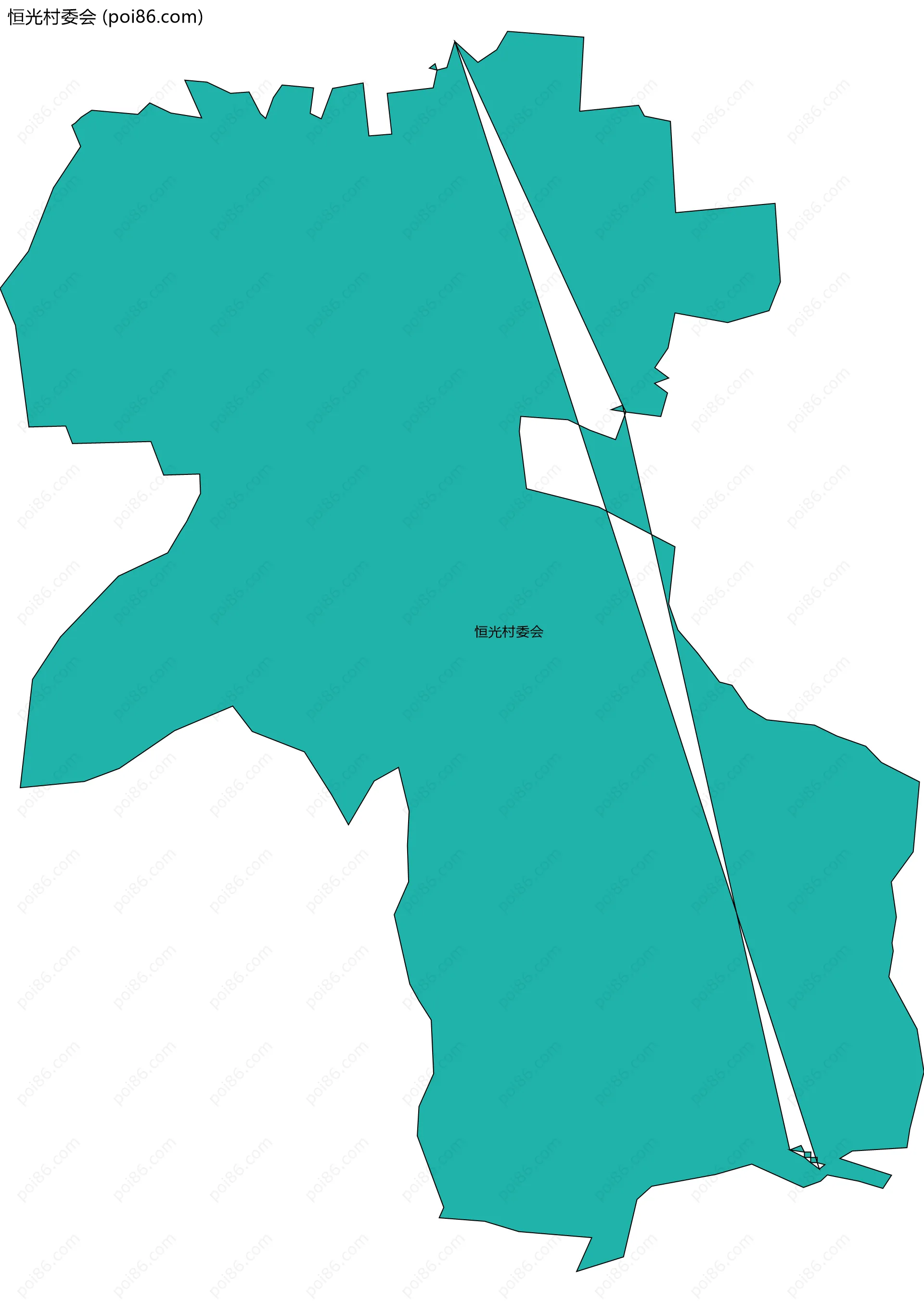 恒光村委会边界地图