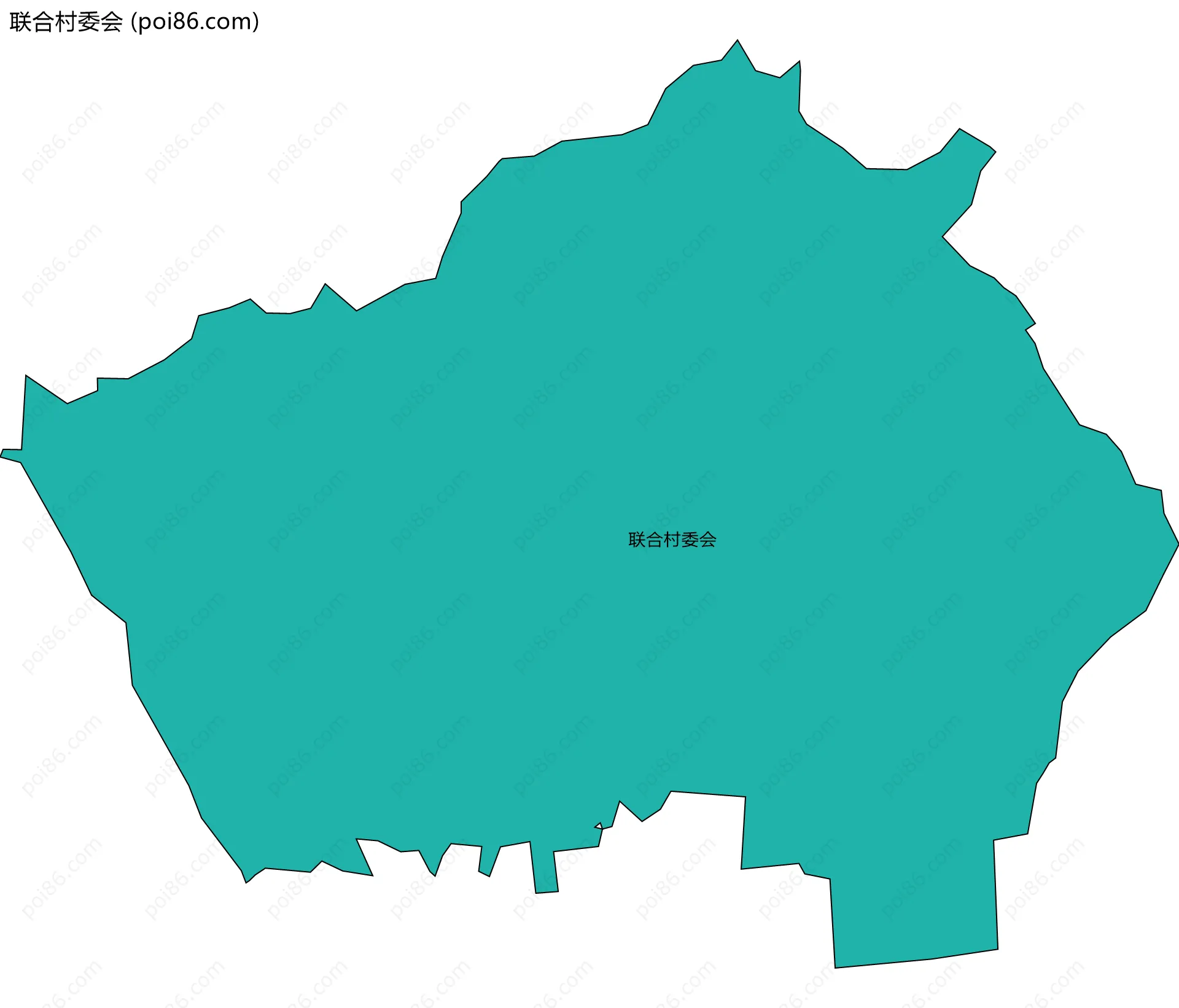 联合村委会边界地图