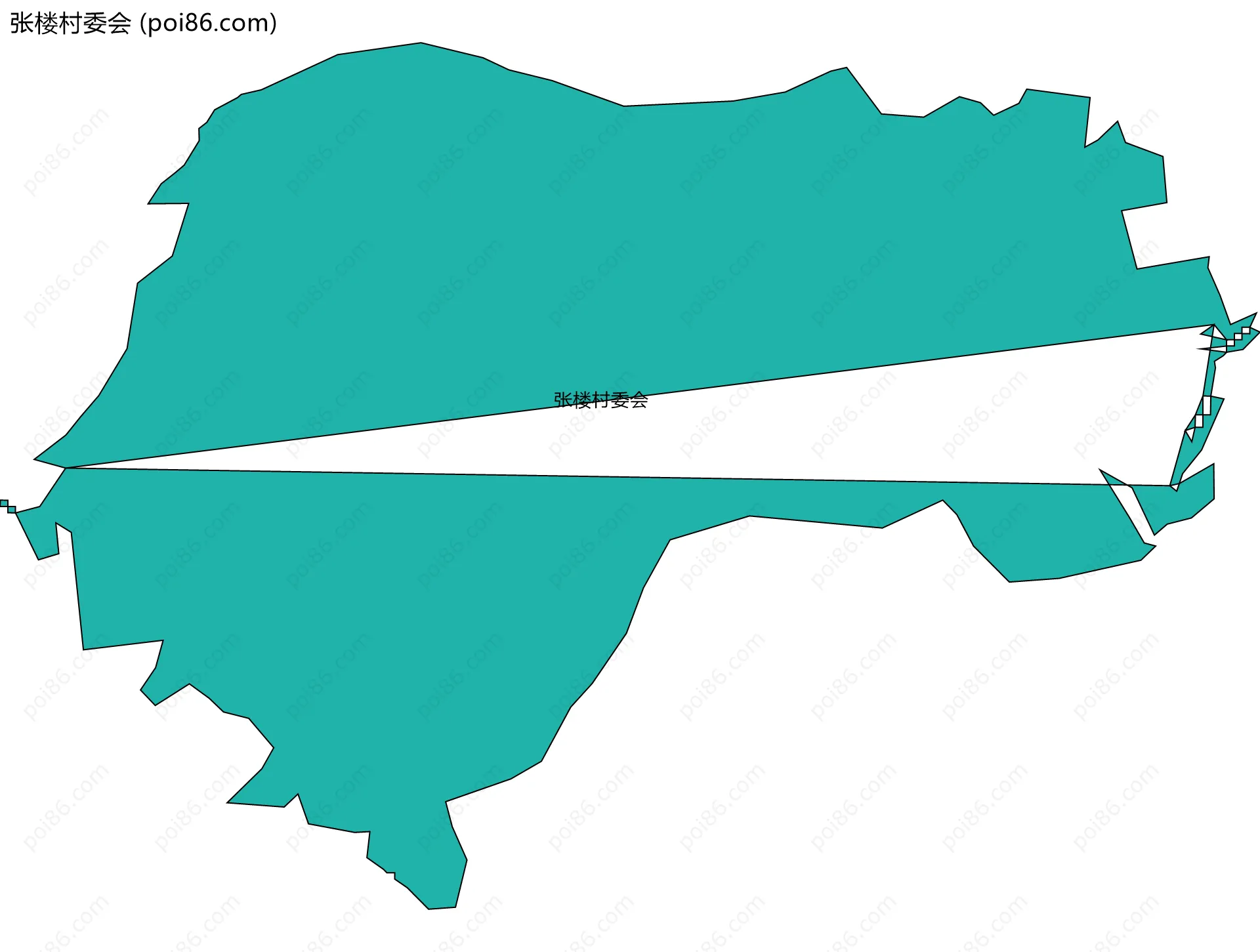 张楼村委会边界地图