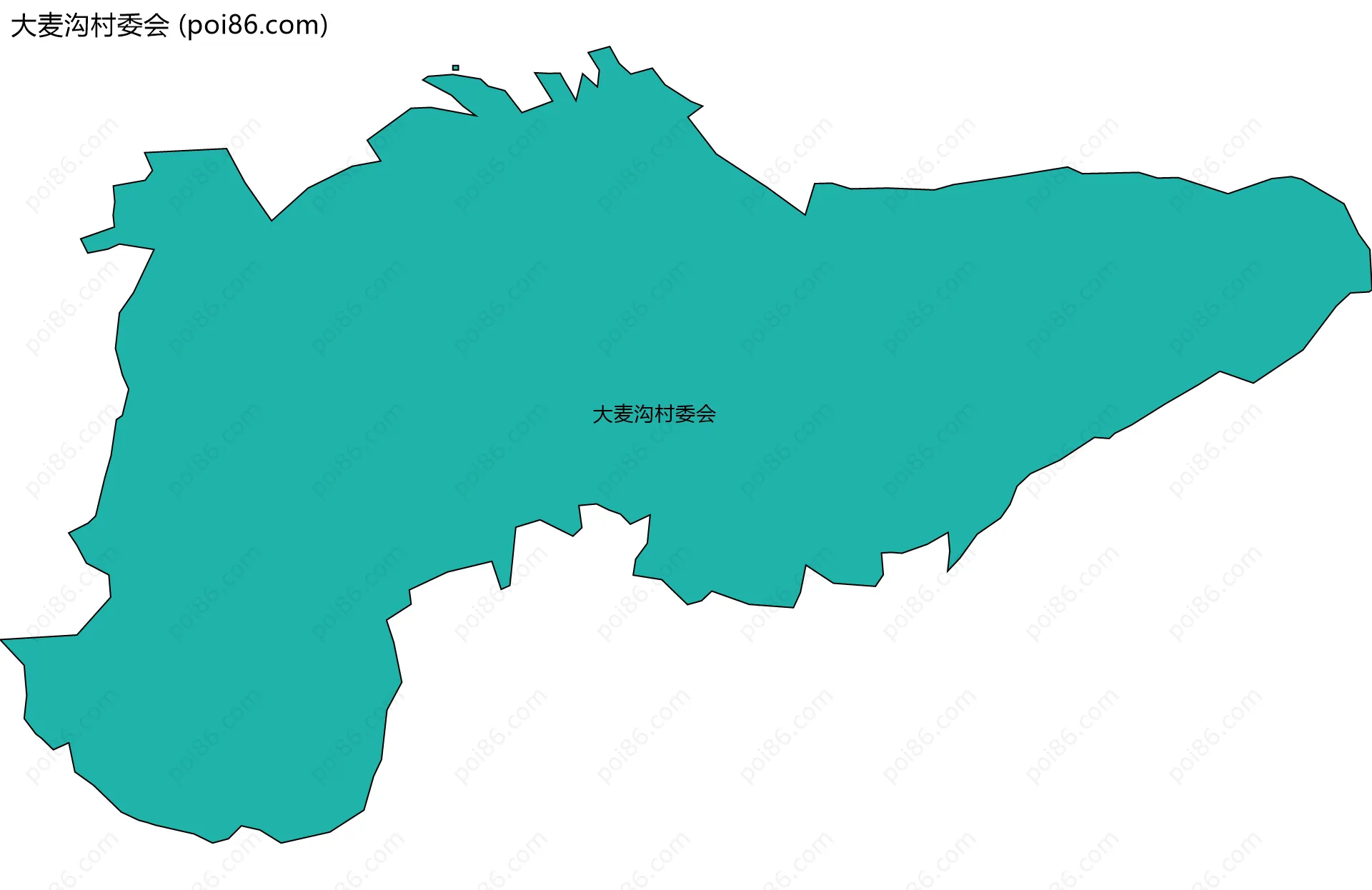 大麦沟村委会边界地图