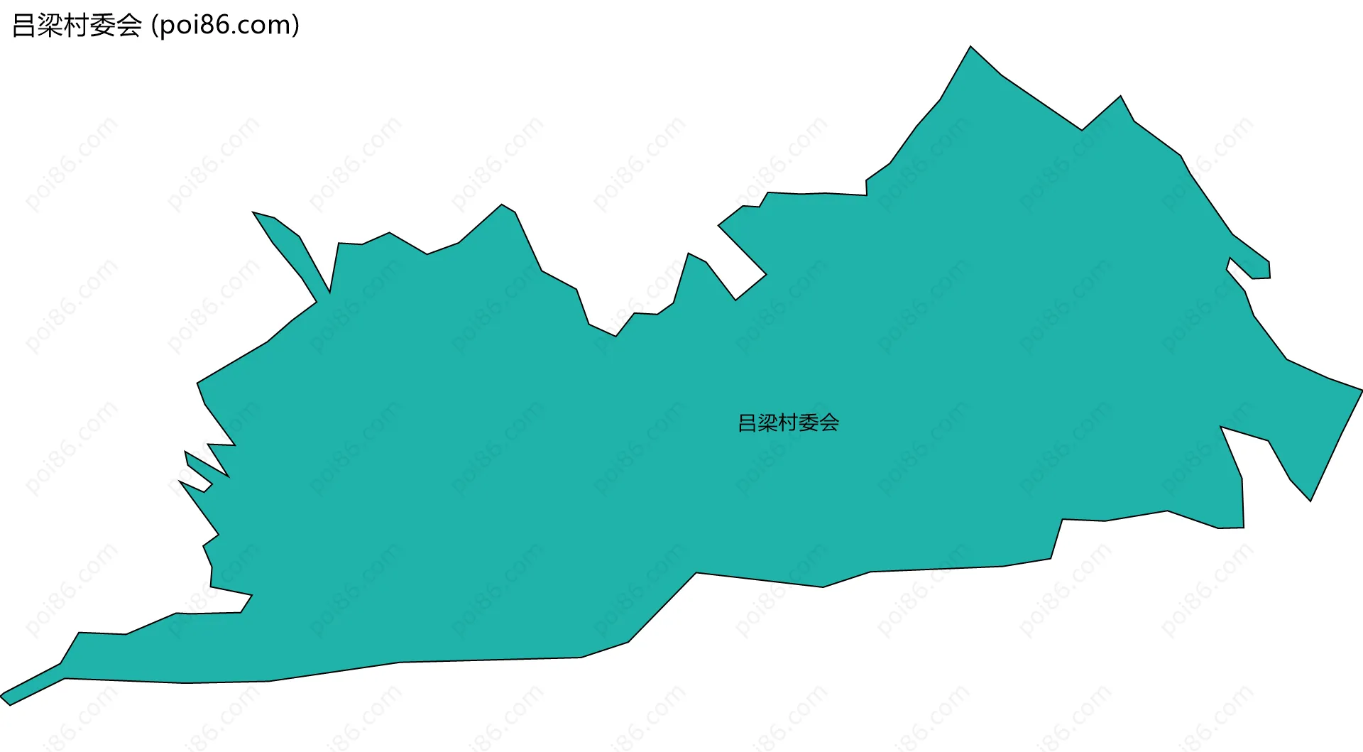 吕梁村委会边界地图