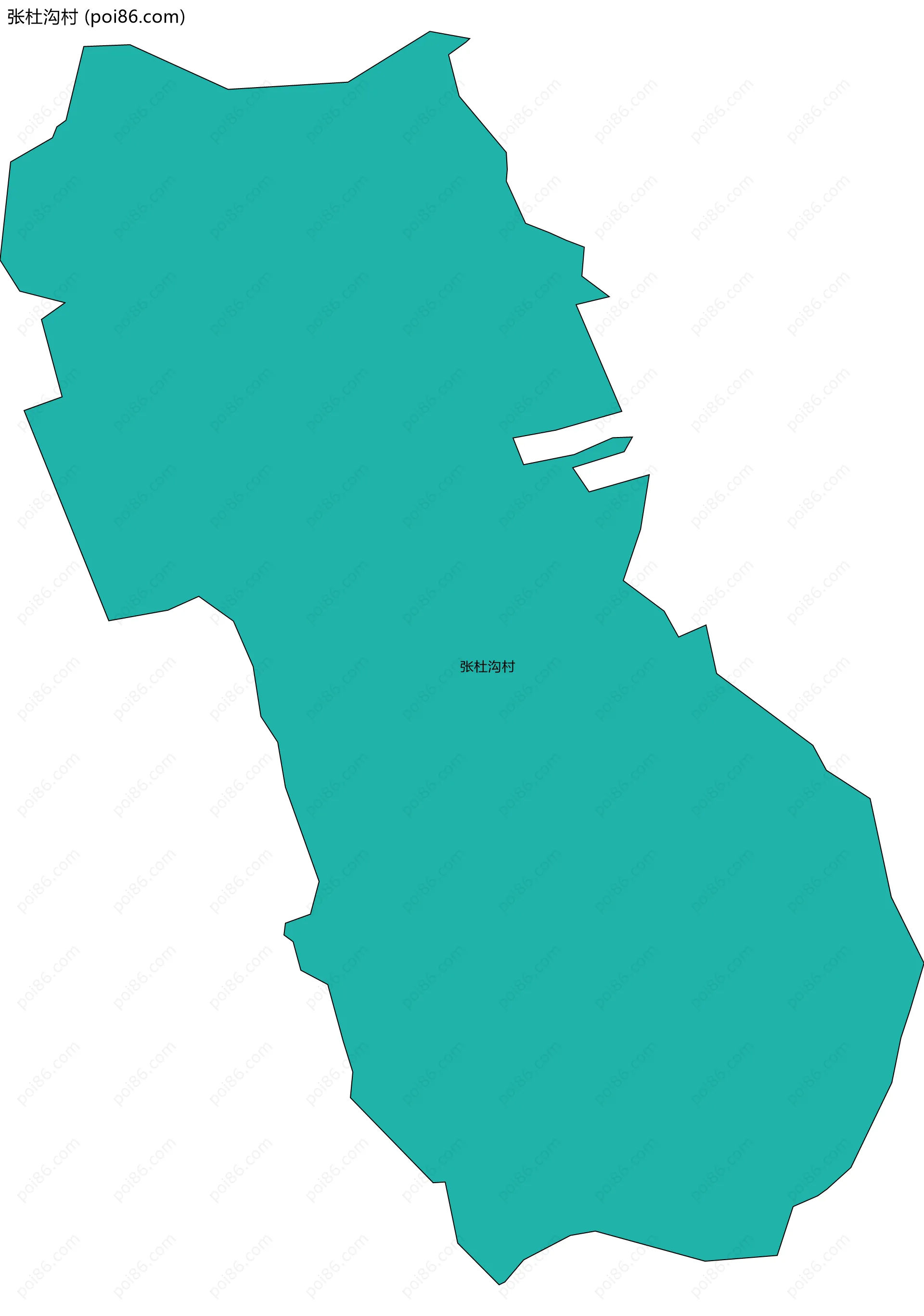 张杜沟村边界地图