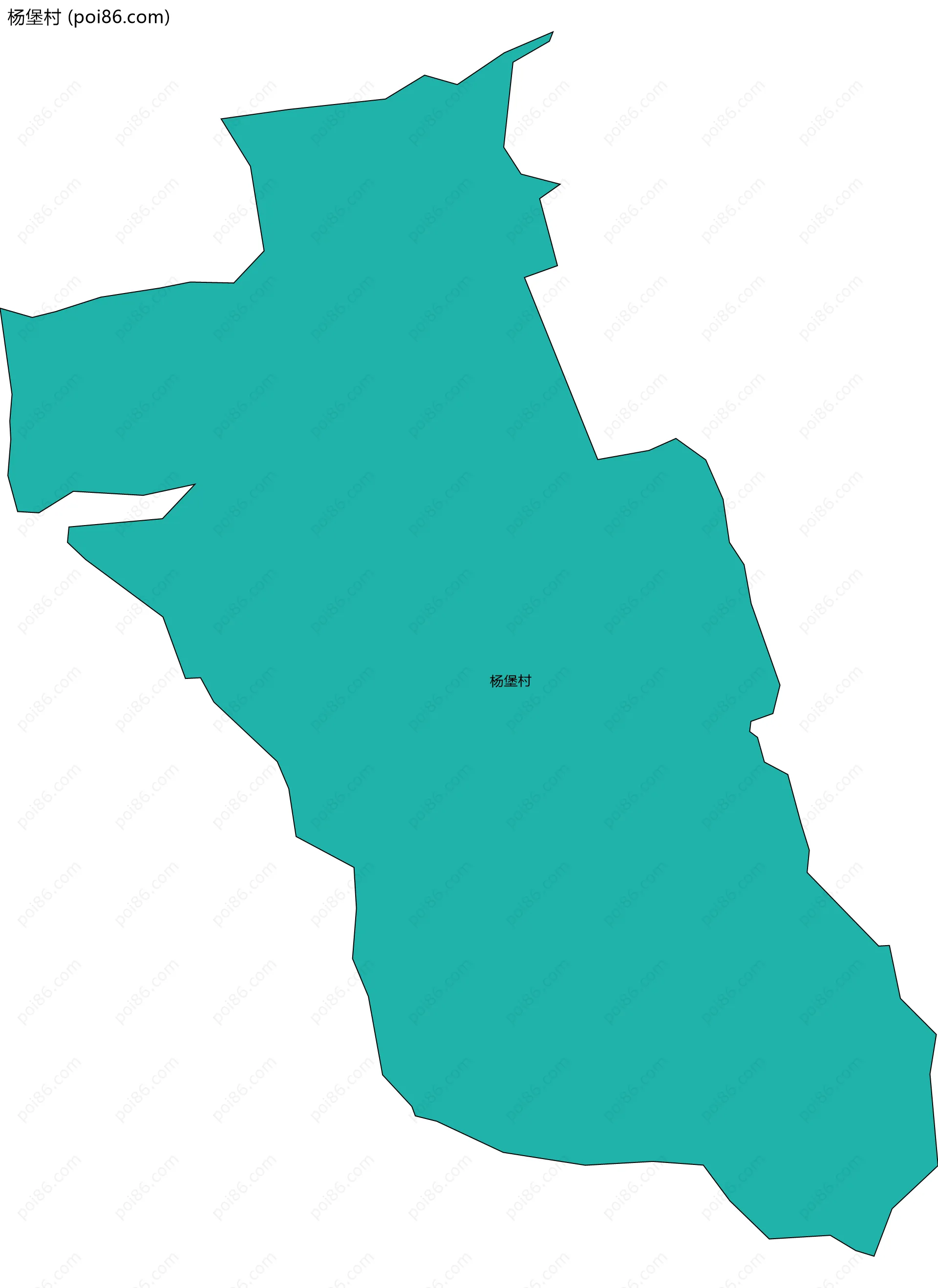 杨堡村边界地图