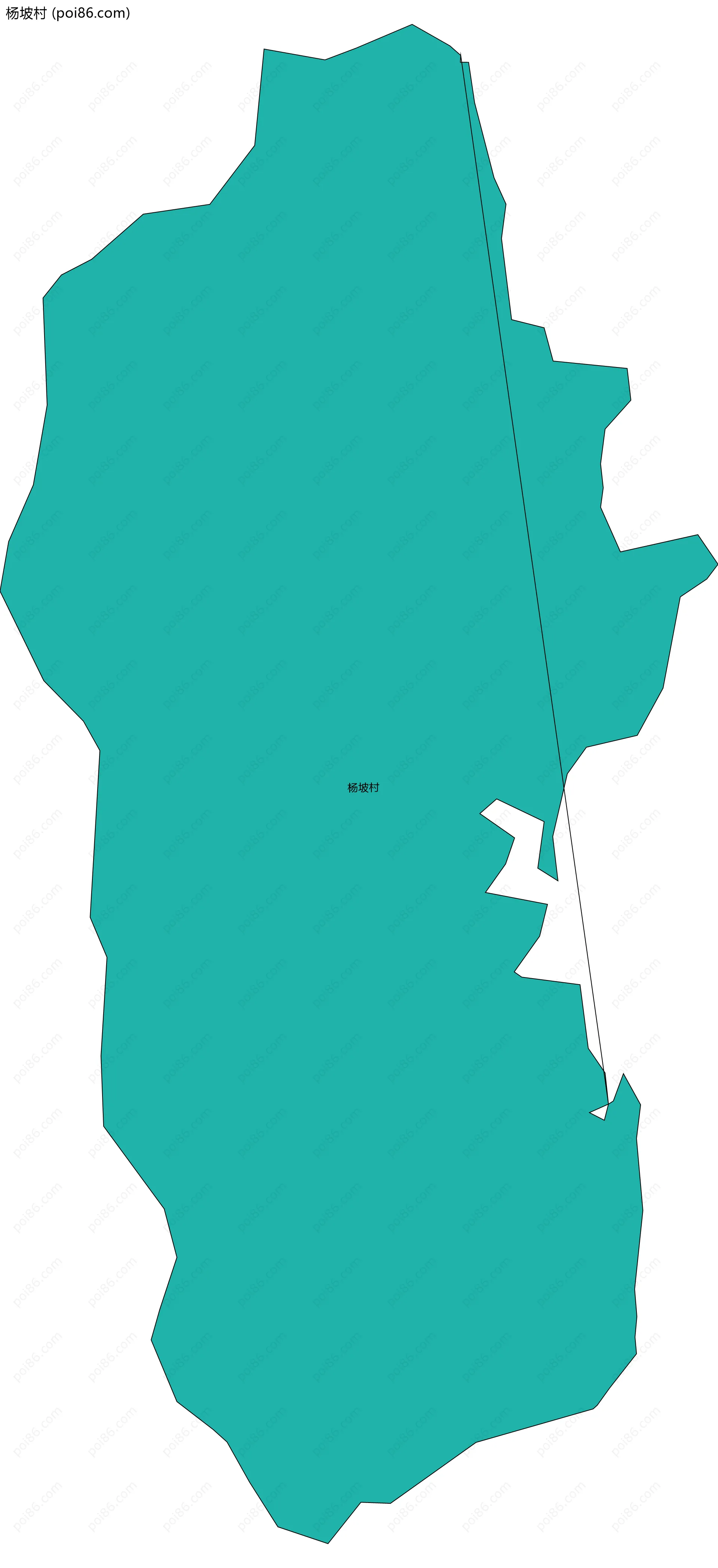杨坡村边界地图