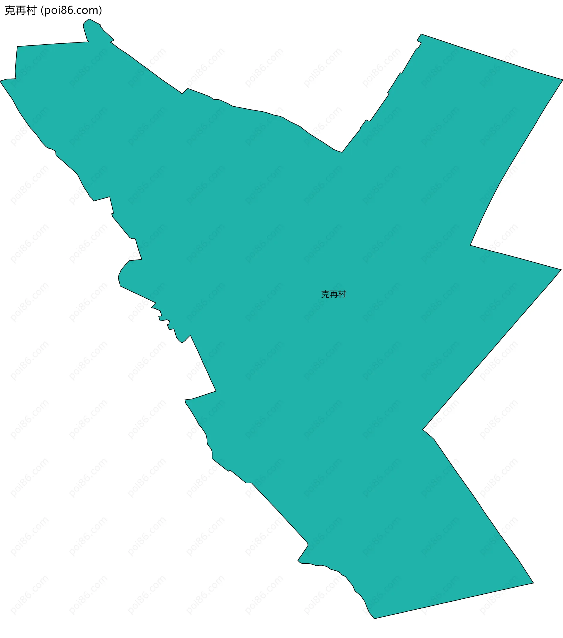 克再村边界地图