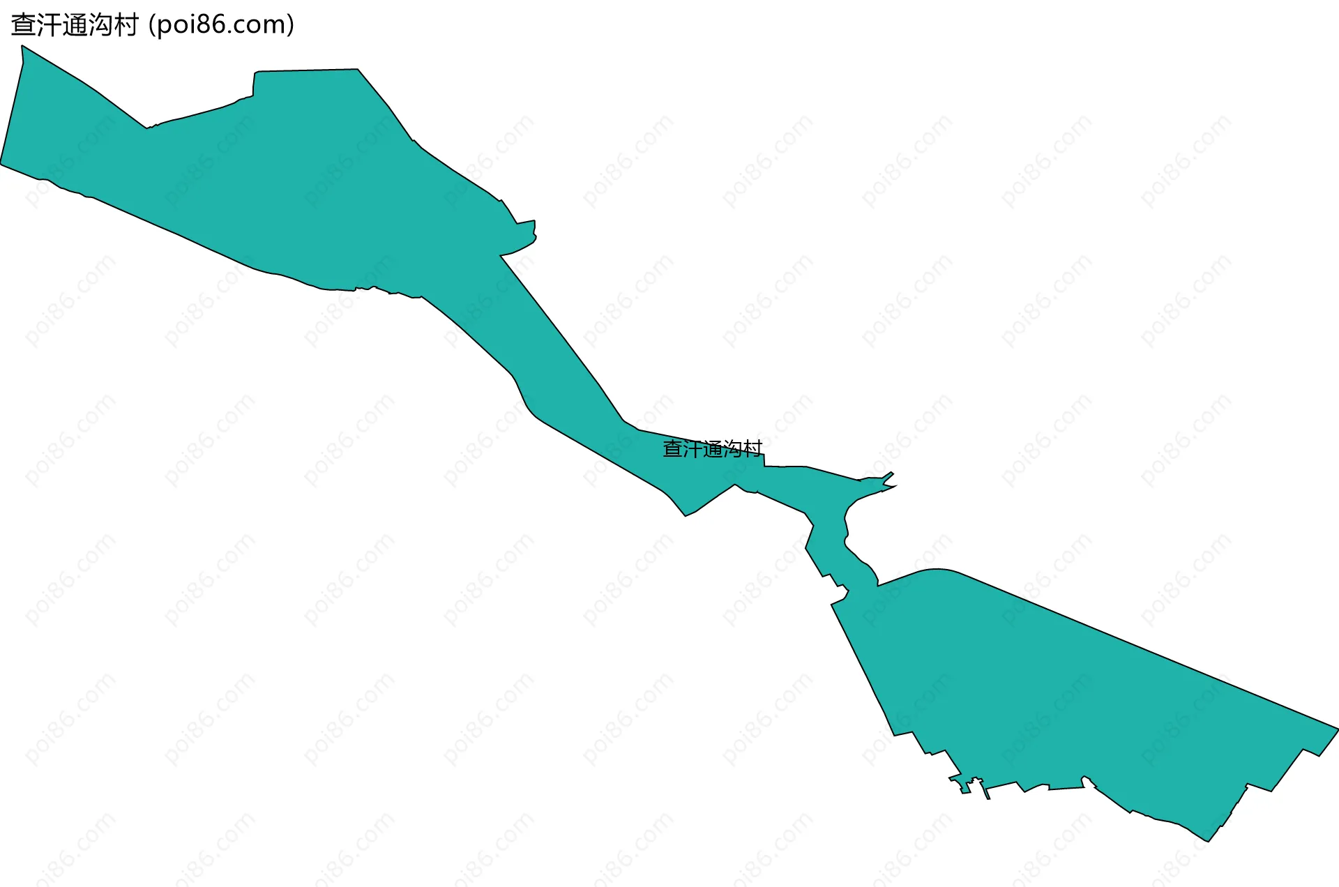 查汗通沟村边界地图