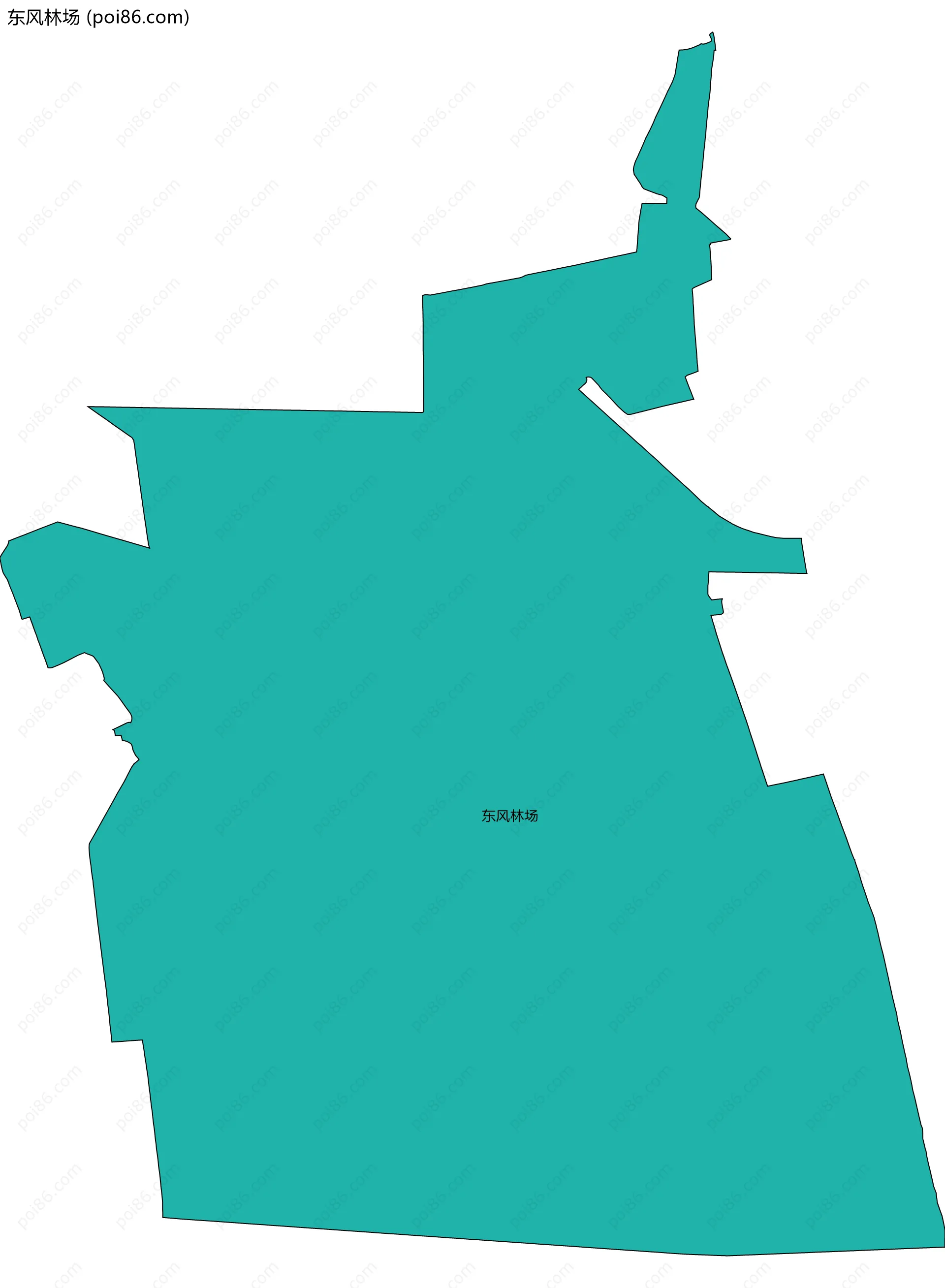 东风林场边界地图