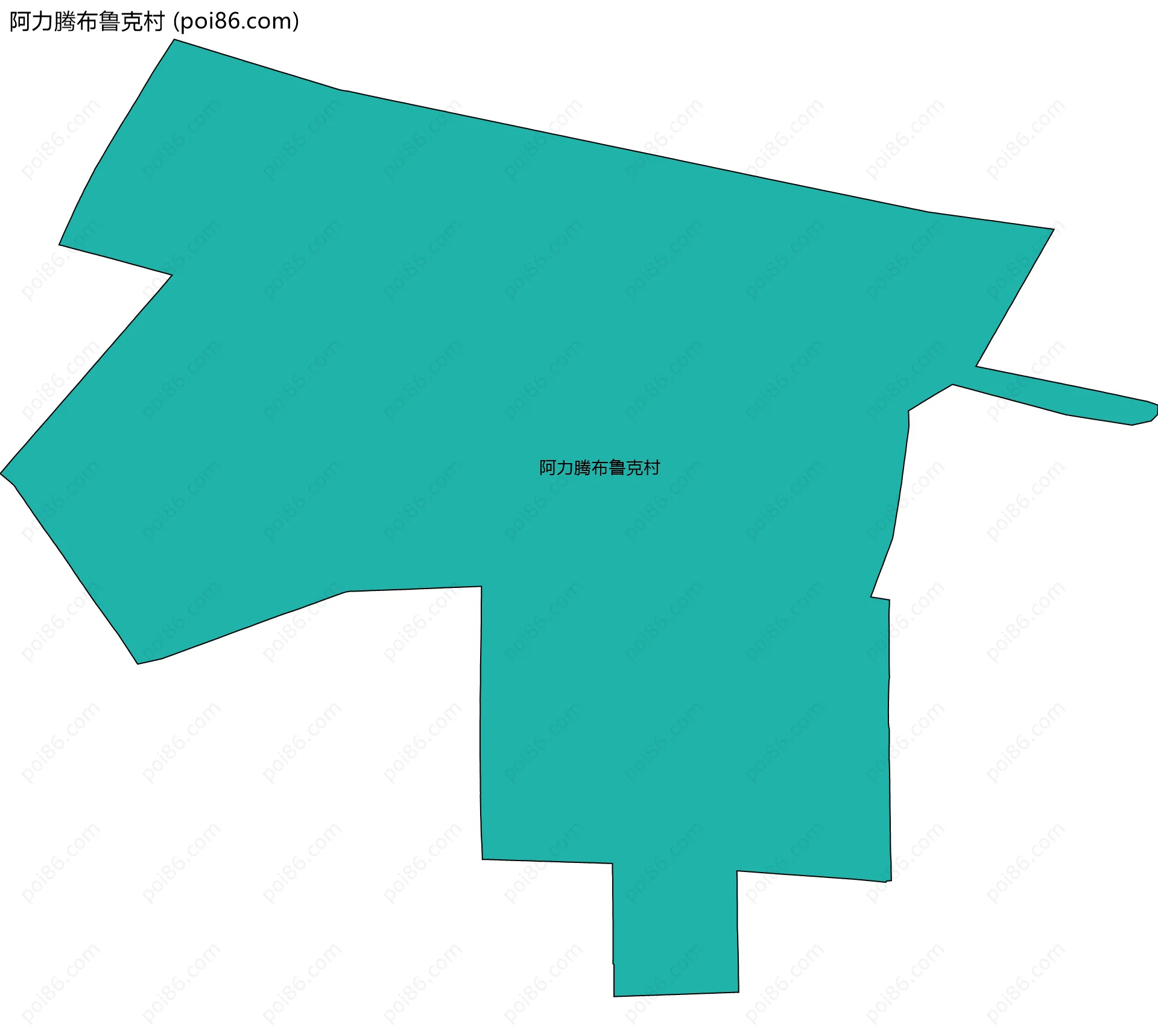 阿力腾布鲁克村边界地图