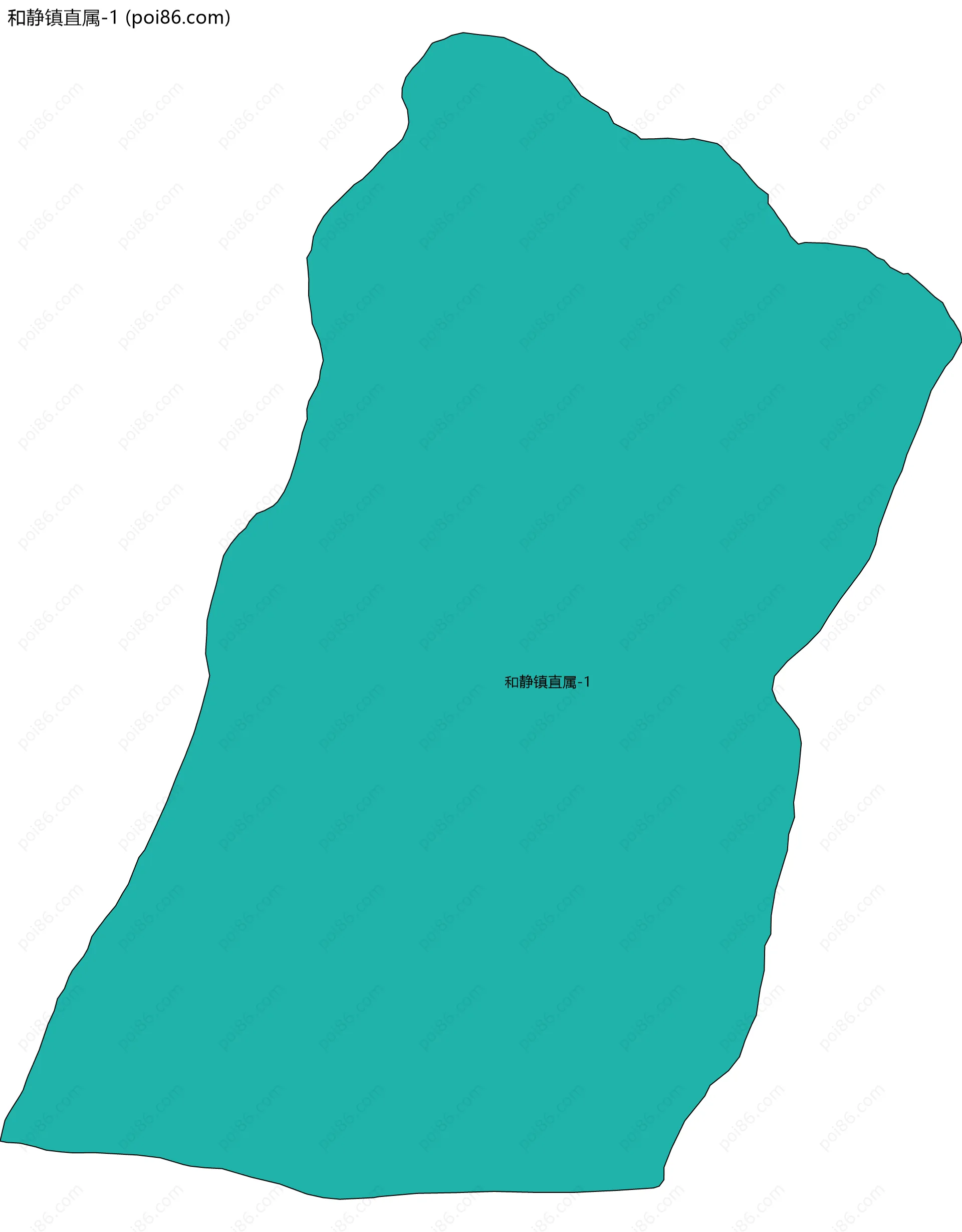 和静镇直属-1边界地图